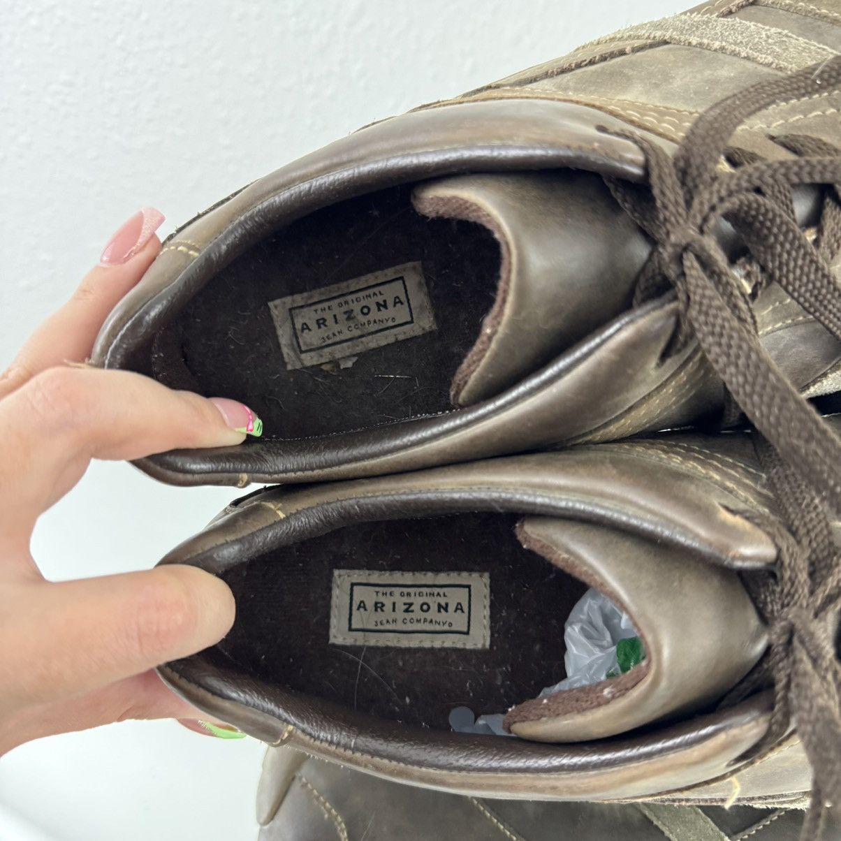 Arizona Jean Co. ARIZONA Vintage Brown Leather Suede Lace Up Oxford Sneakers Size US 12 / EU 45 - 9 Thumbnail