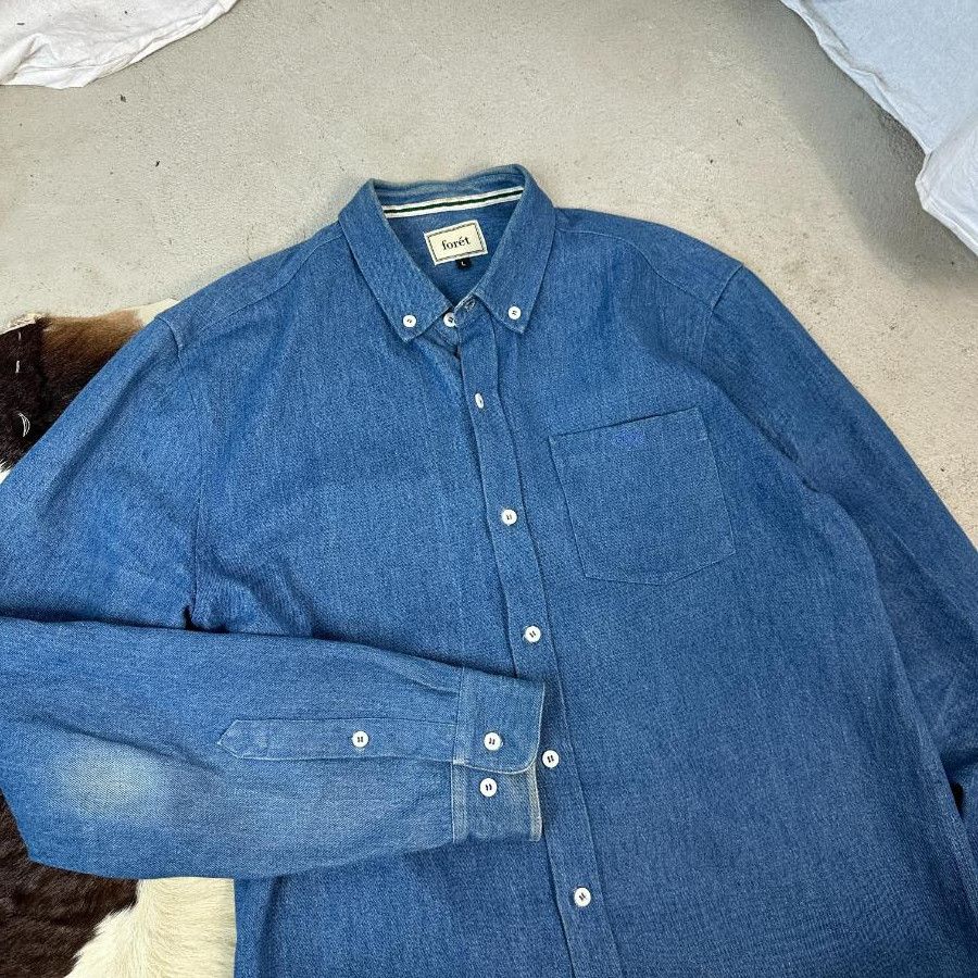 Vintage × foret Denim Foret Shirt Size US L / EU 52-54 / 3 - 4 Thumbnail