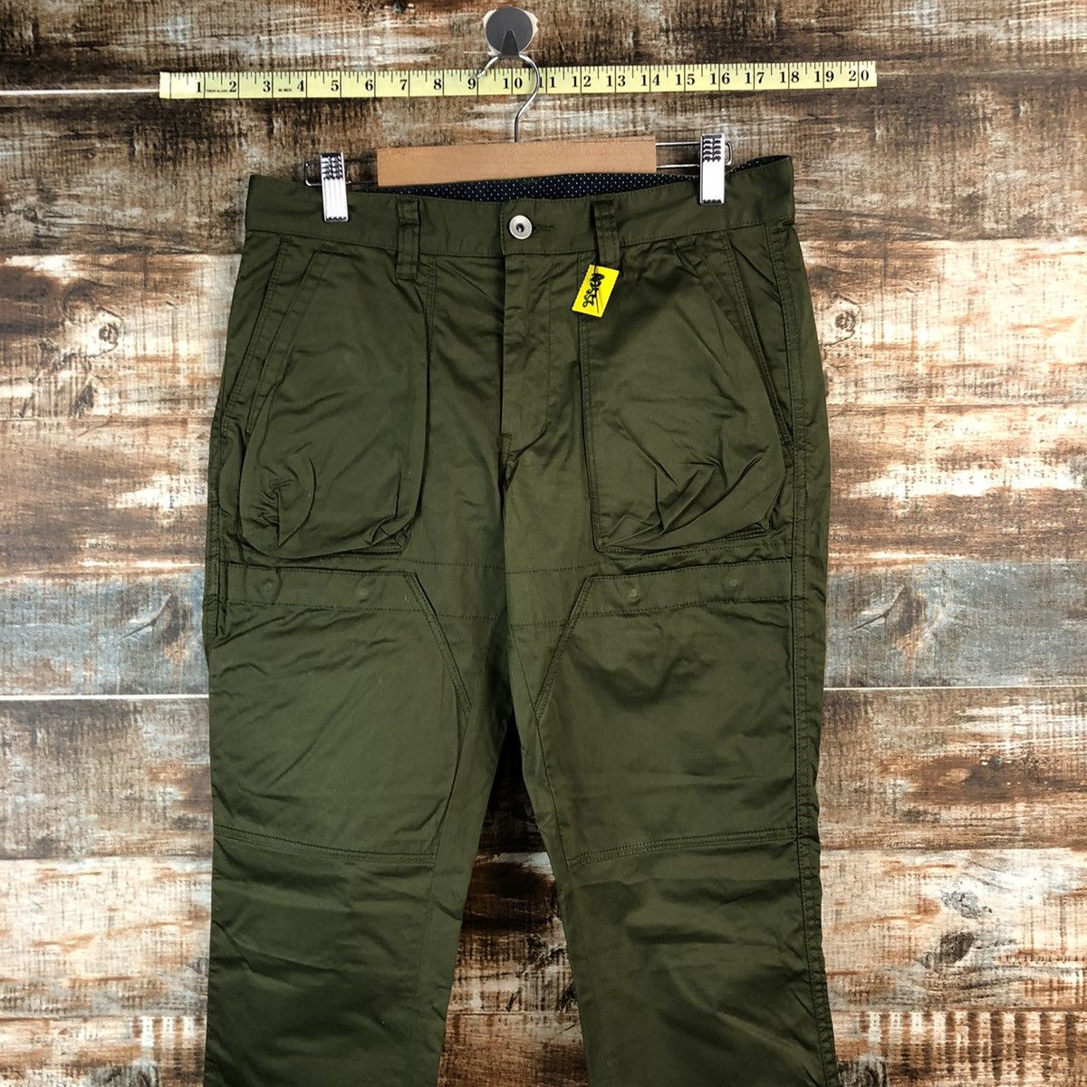 Japanese Brand Vital Green Cargo utility tactical Multipocket Pants #A2556 Size US 29 - 4 Thumbnail