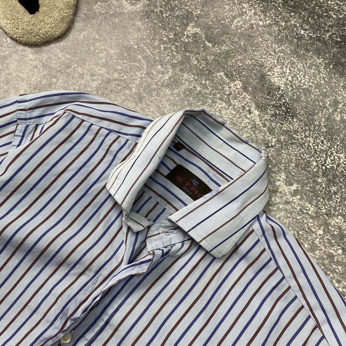 Etro Vintage Etro Milano Basic blue luxury rare Oldmoney shirt Size US S / EU 44-46 / 1 - 3 Thumbnail