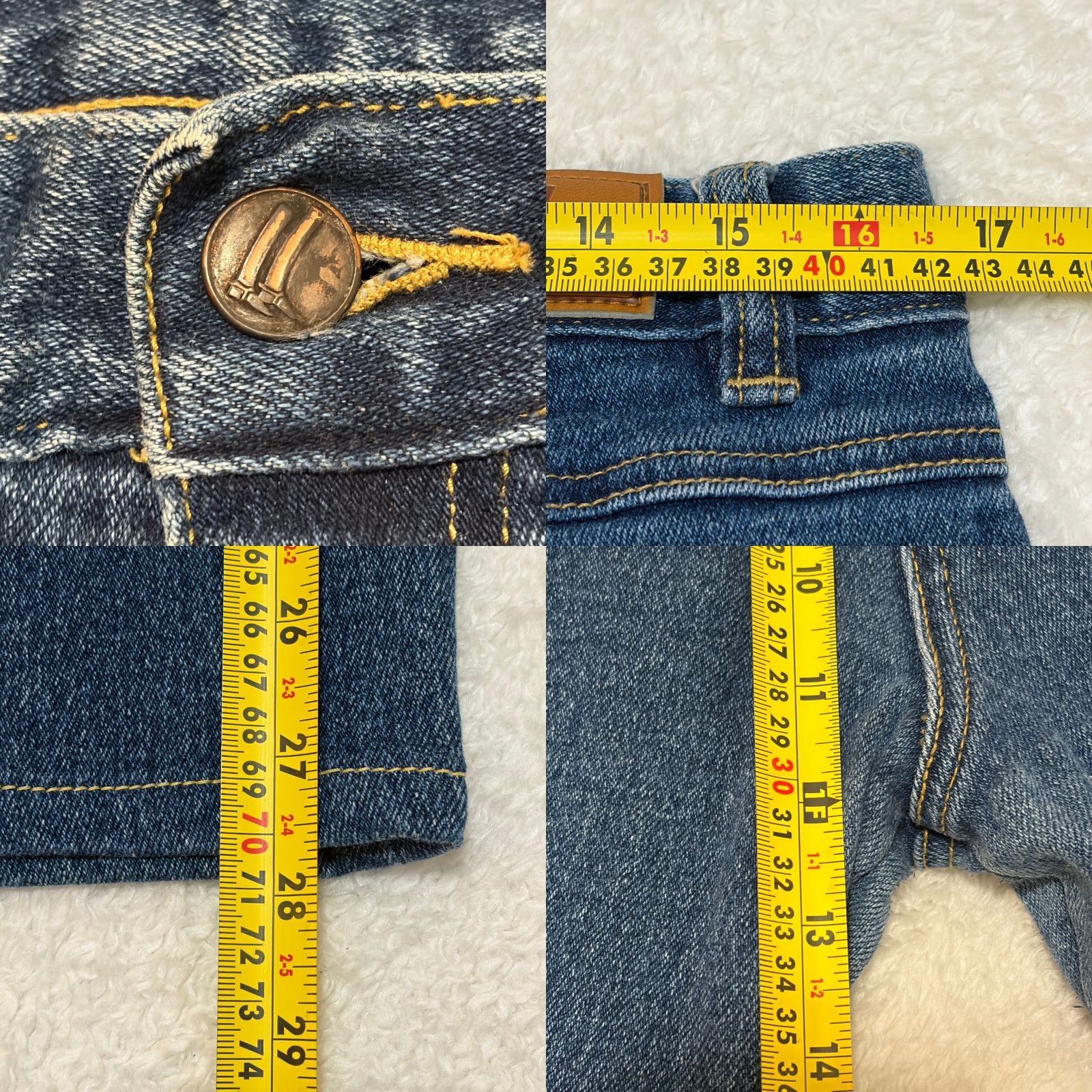 Vintage VINTAGE Millers Jeans Men's 36x28 Knee Patch Denim 5-Pocket Button Zip Straight 98% Cotton/2% Spandex Hong Kong Blue Retro 90s 80s Sport Jeans Mens Size US 36 / EU 52 - 8 Thumbnail
