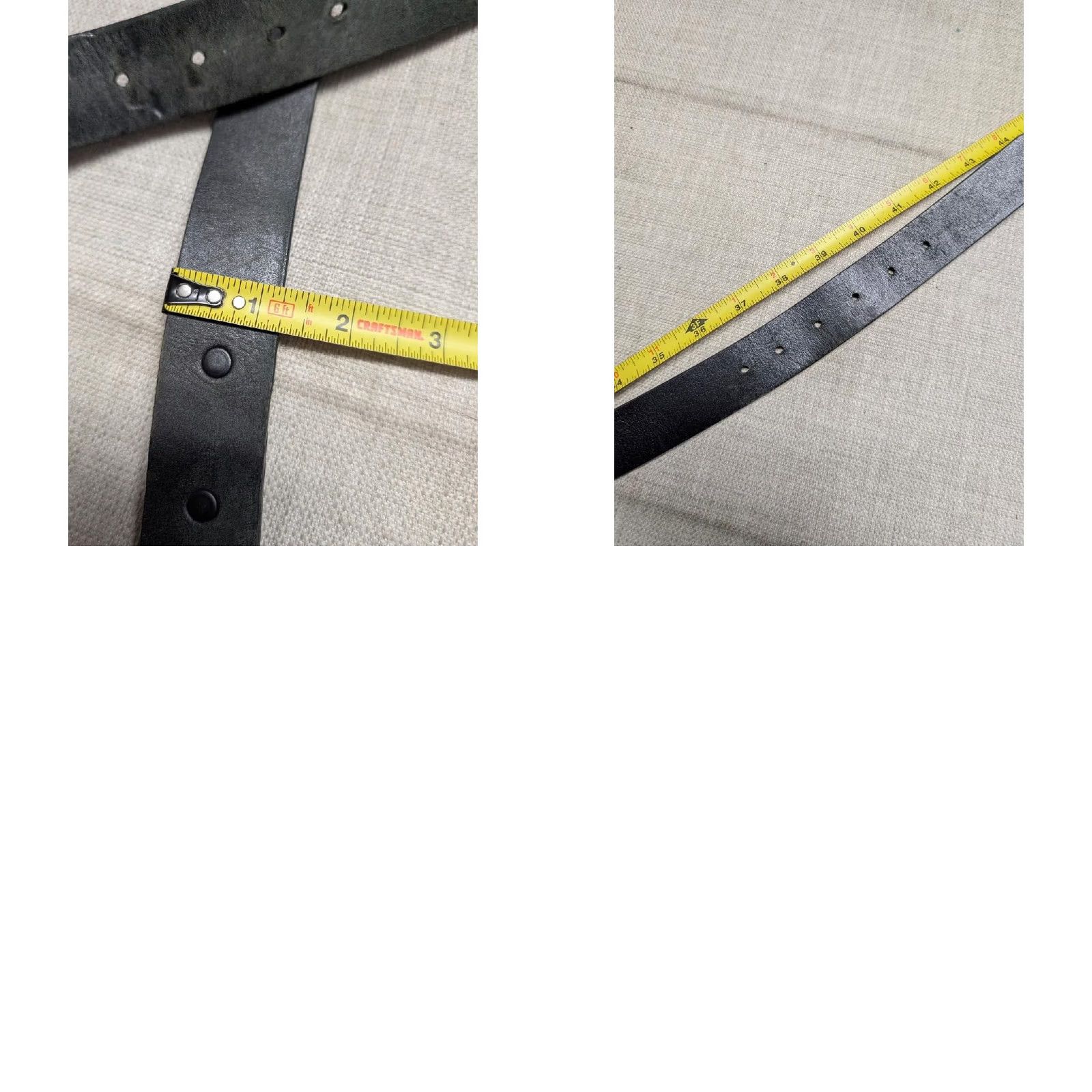 Harley Davidson VINTAGE Harley-Davidson belt Western belt Men 38 Black Leather USA buckle spellout western Size 38 - 9 Thumbnail