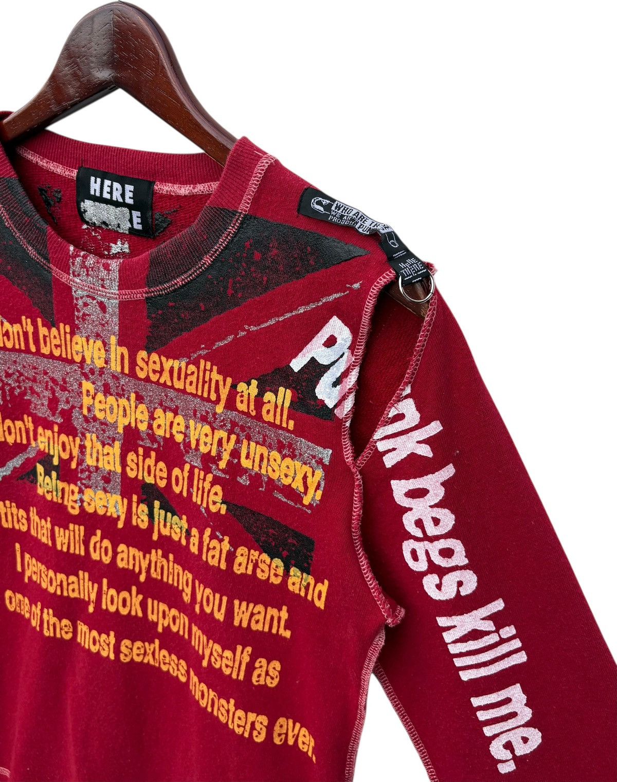 Japanese Brand Here There Japan Punk Bondage Pullover Sweatshirt Size US XS / EU 42 / 0 - 4 Thumbnail