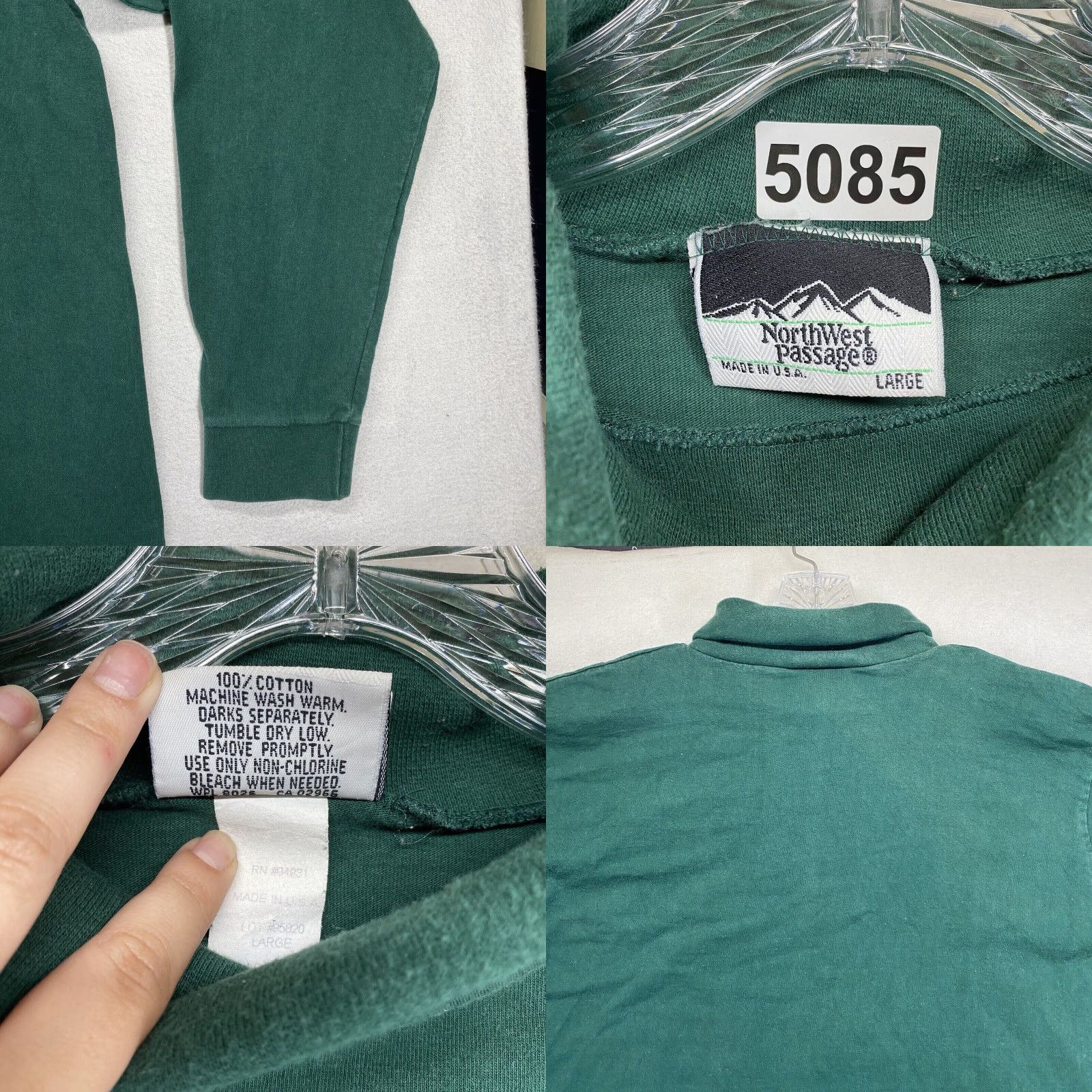 Vintage VINTAGE Northwest Passage Shirt Mens Large Green 80s USA Knit Long Sleeve Slim Fit Size US L / EU 52-54 / 3 - 8 Thumbnail