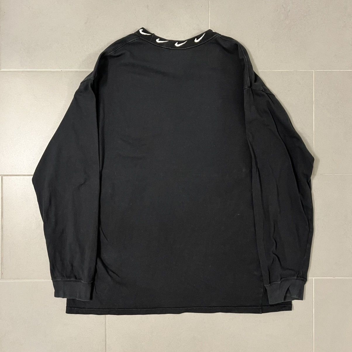 Nike × Stussy Stussy Nike Black Longsleeve Logo Collar Size US XL / EU 56 / 4 - 4 Thumbnail