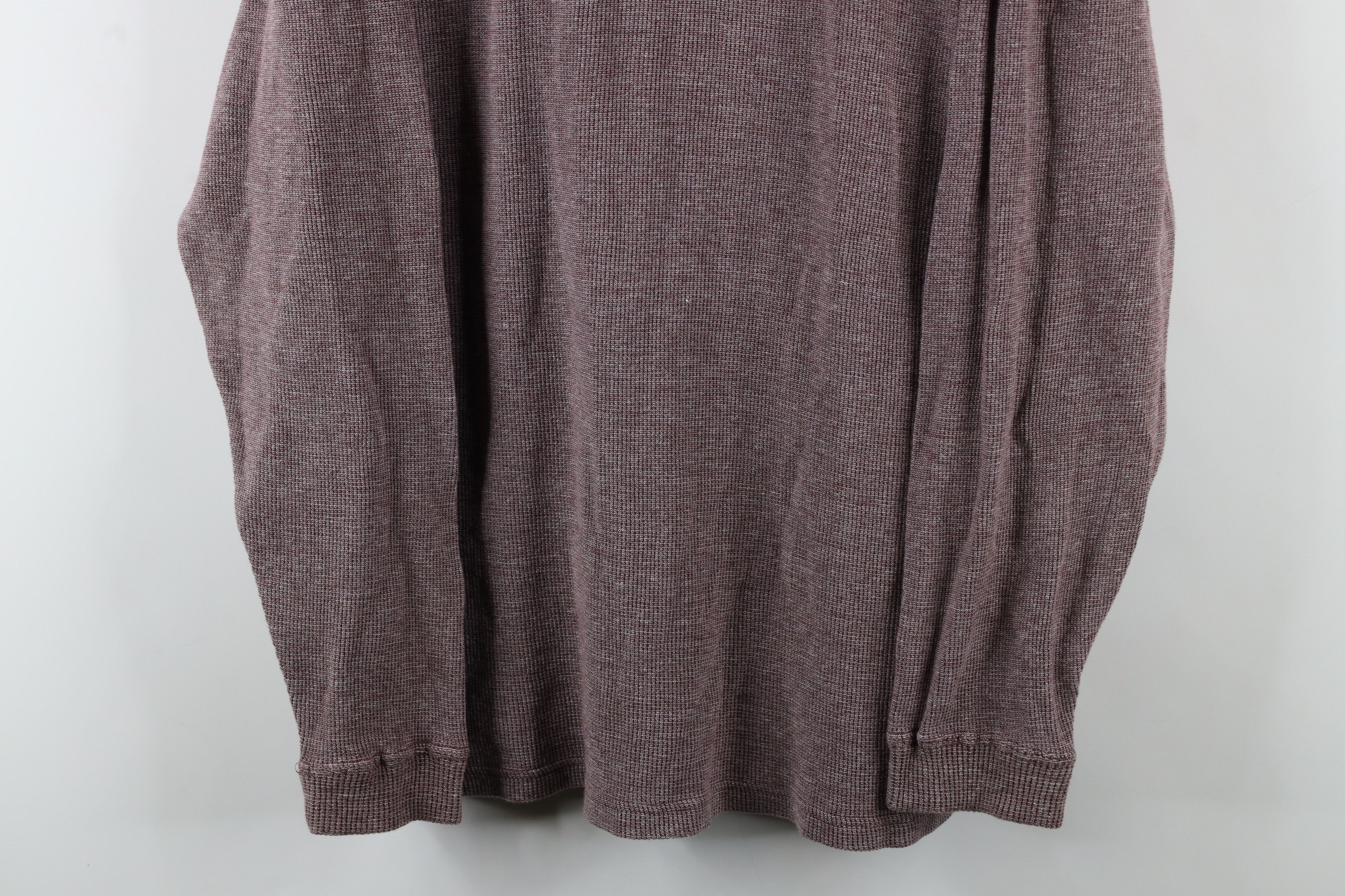 Vintage Vintage 90s Streetwear Thermal Waffle Knit Long Sleeve Polo Size US L / EU 52-54 / 3 - 3 Thumbnail