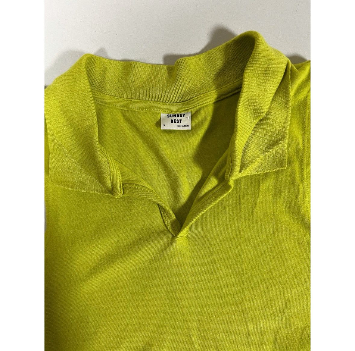 Sunday Works Sunday Best Green V-Neck Collared Top Shirt Blouse Size S 💚✨ Size S / US 4 / IT 40 - 3 Thumbnail