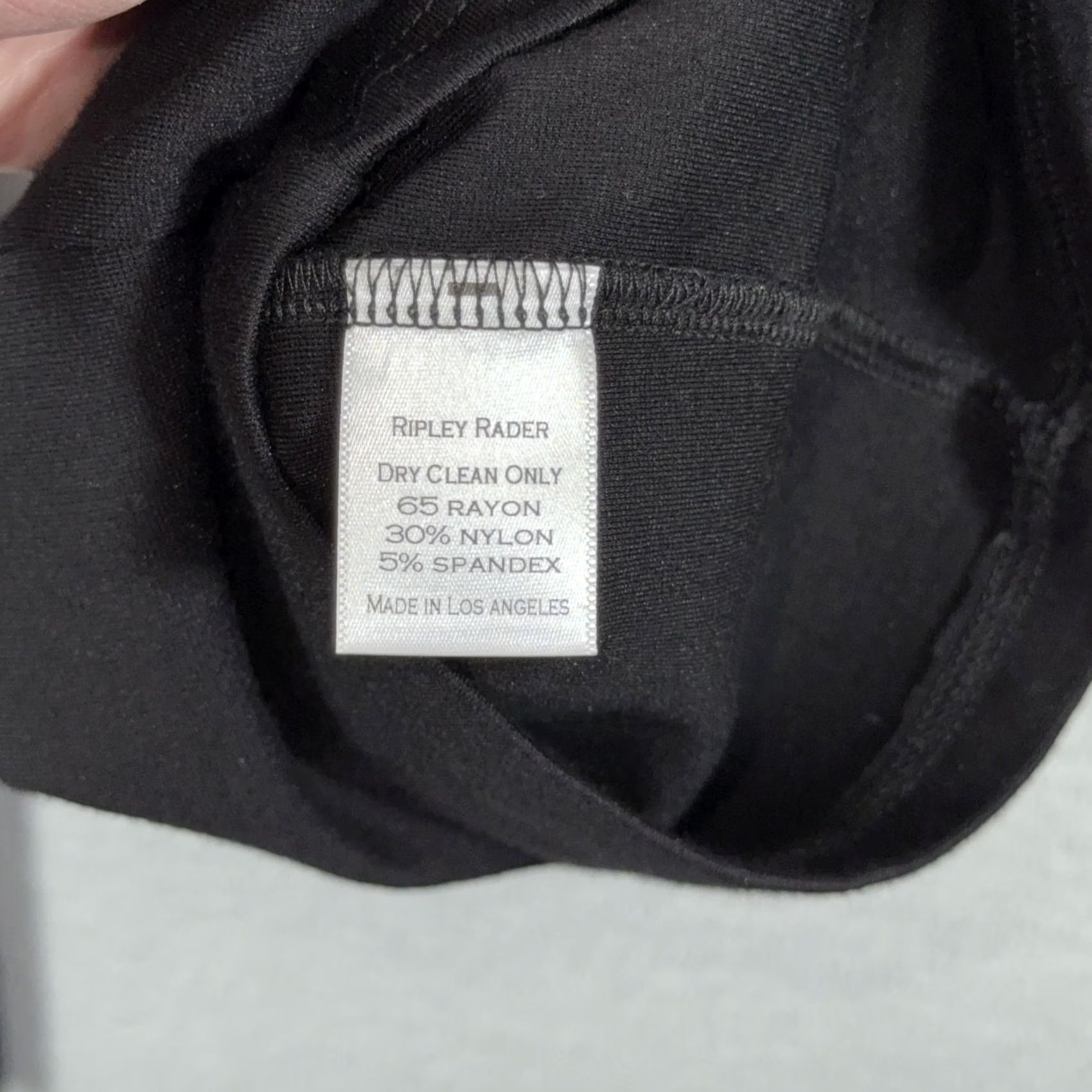 Vintage Ripley Rader Pants Black Knit Tapered Ankle Slim Plus 1X Pockets Zip Side High Rise Womens Size 40" / US 18 - 4 Thumbnail