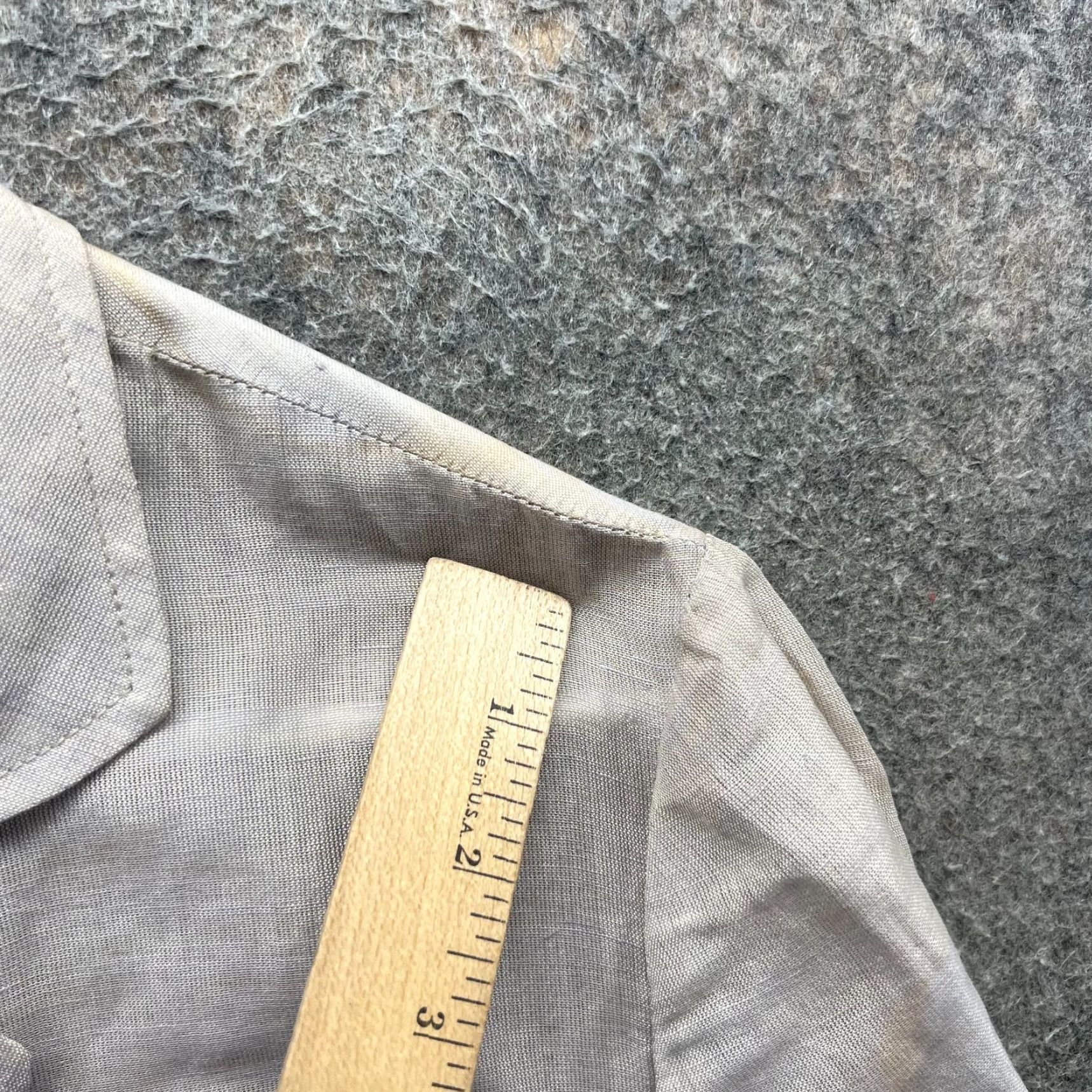 Bergdorf Goodman Searle blatt Dress Women 12 Beige Button Down Linen Dress Shirt 70s Casual Midi Woven Pockets Shirt Dress Womens Size XL / US 12-14 / IT 48-50 - 2 Thumbnail