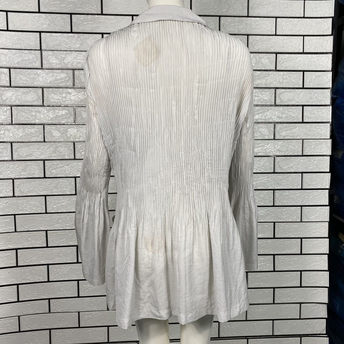 Comme des Garcons 🔥VINTAGE TRICOT COMME DES GARCONS PLEATED BUTTON BLOUSE Size M / US 6-8 / IT 42-44 - 10 Thumbnail