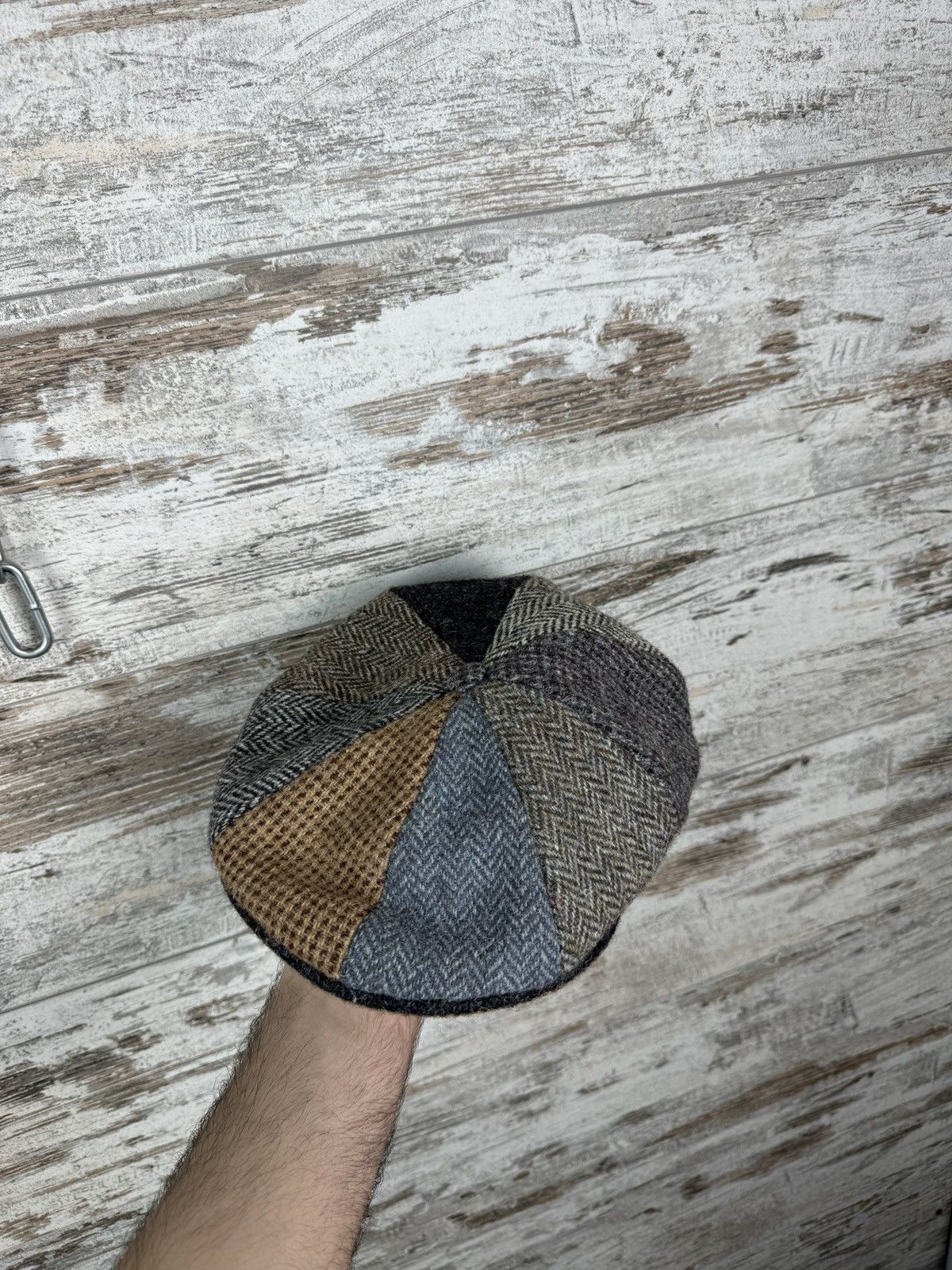 Harris Tweed Mens Harris Tweed cap brown luxury newsboy fiat Size ONE SIZE - 1 Thumbnail