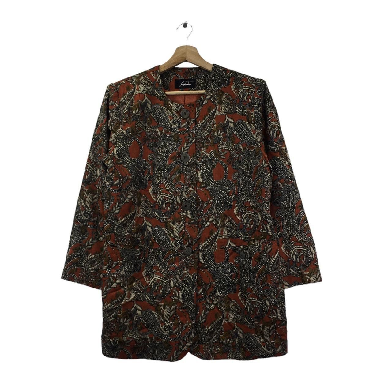 Futura Vtg FUTABA PRET A PORTER Japan Designer Paisley Coat Blouse Size M / US 6-8 / IT 42-44 - 1 Thumbnail