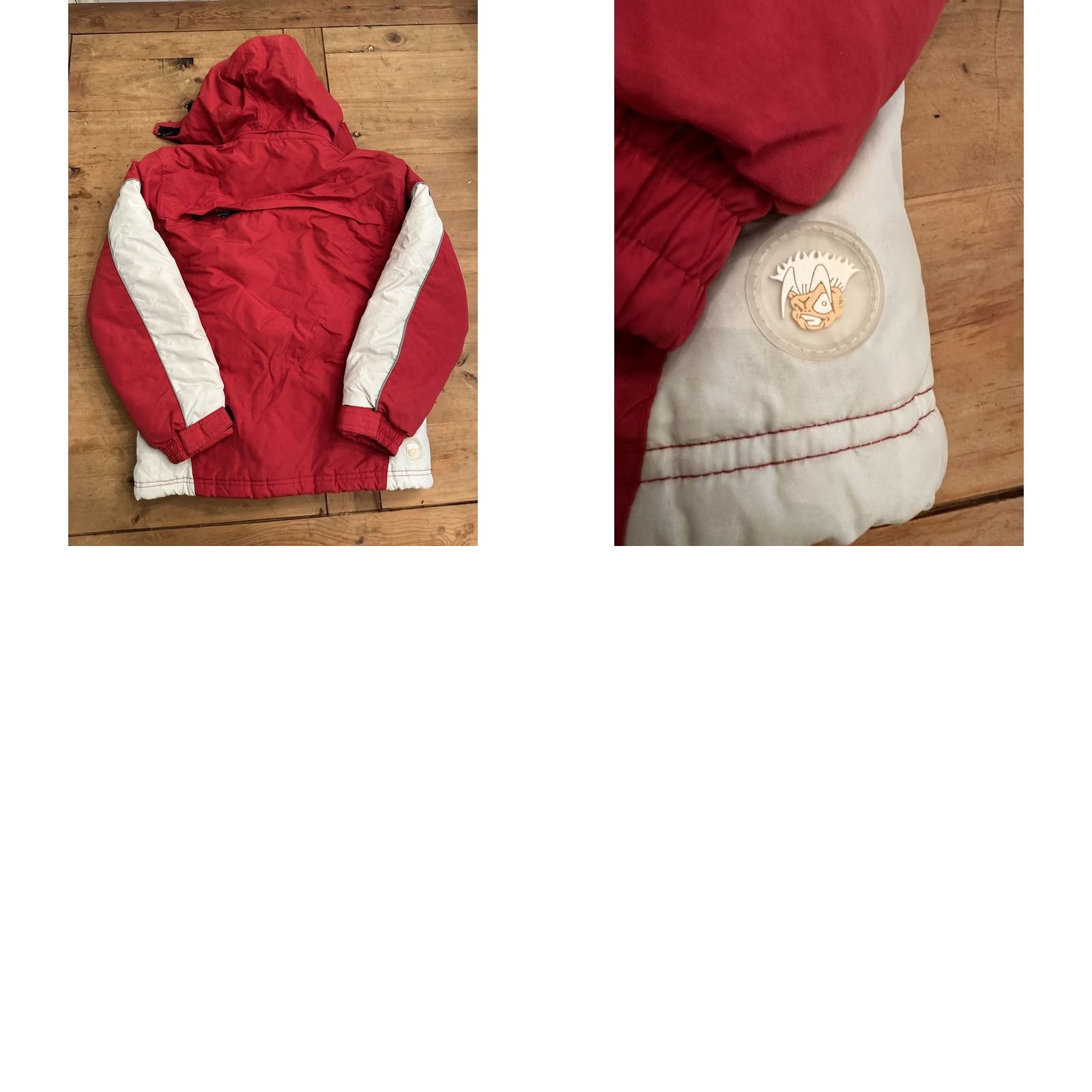 Vintage VINTAGE No Rules Snow Jacket S Teens Red White 90s Y2K Nylon Rain Coat Snowboard Skate Mens Womens Boys Girls Size US S / EU 44-46 / 1 - 8 Thumbnail