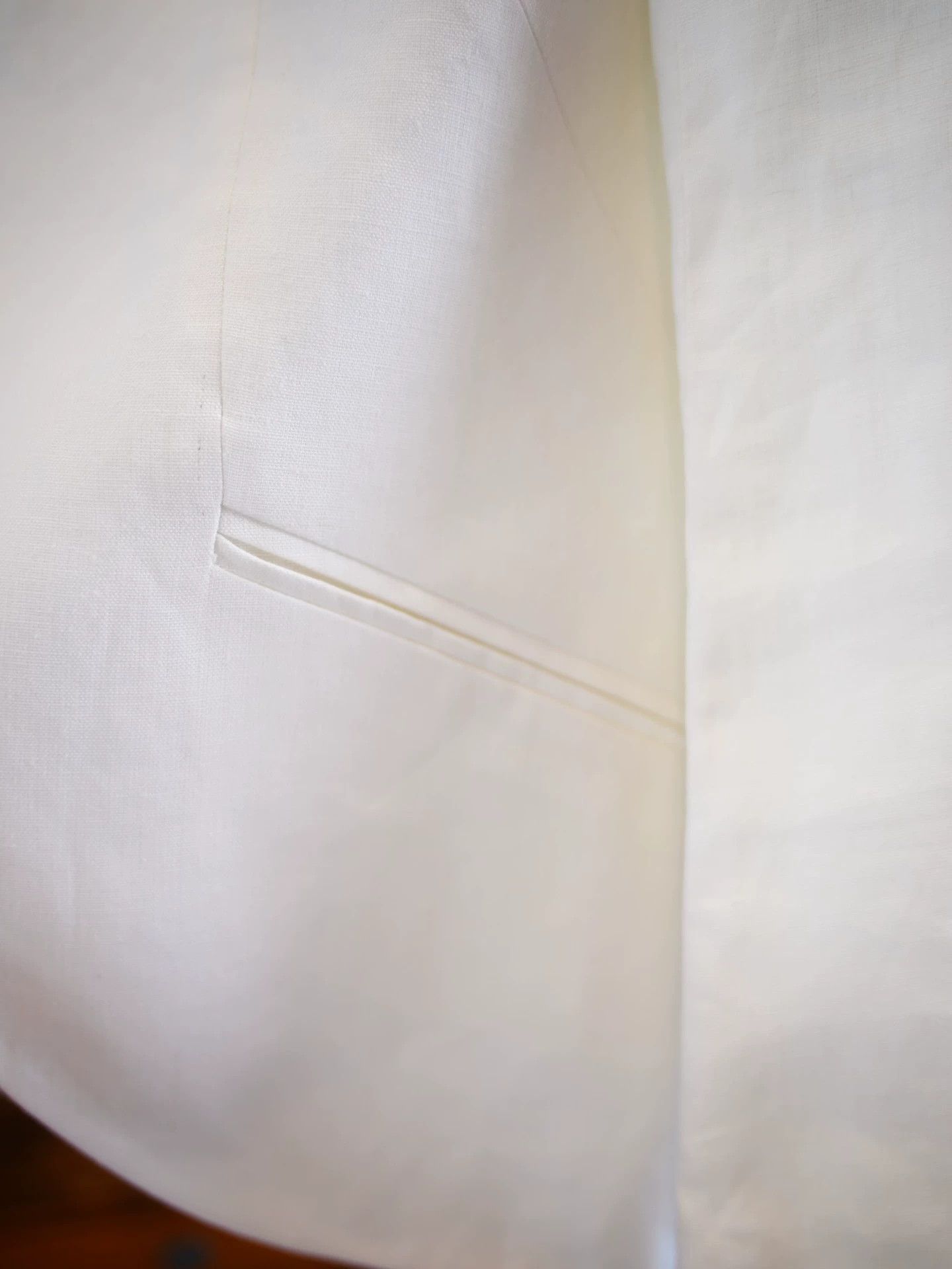 Hermes Hermes Vtg White Linen Crew Neck 3-Button Blazer Size M / US 6-8 / IT 42-44 - 8 Thumbnail