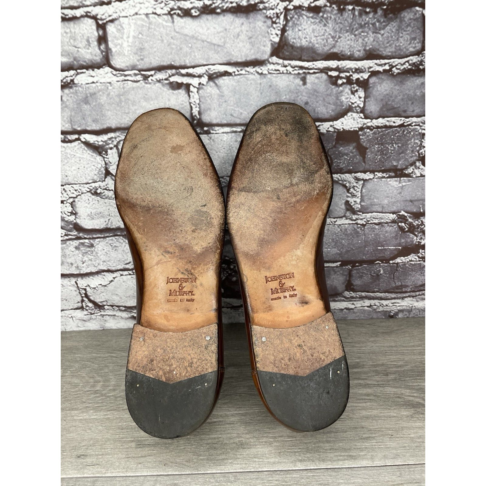 Johnston & Murphy Johnston & Murphy Brown Leather Handsewn Moc Tassel Loafers Size US 11 / EU 44 - 21 Thumbnail