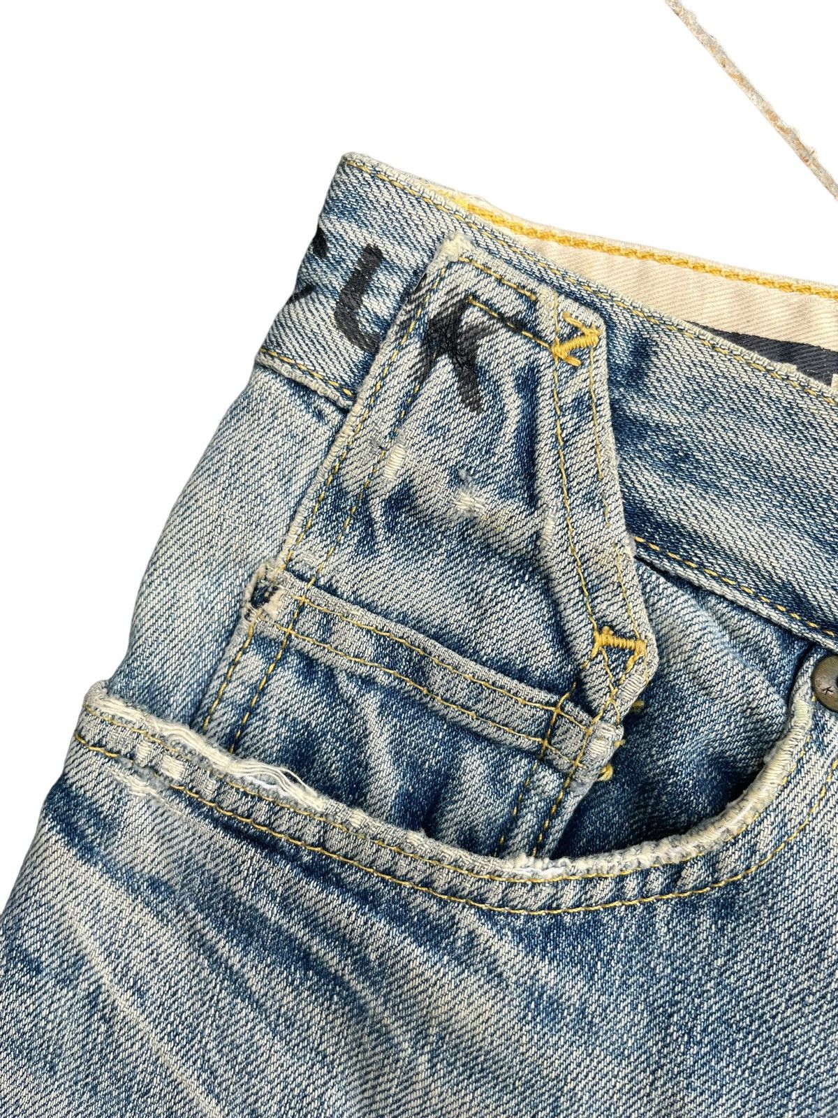 FCUK FCUK Faded & Distresed Denim Size US 33 - 7 Thumbnail