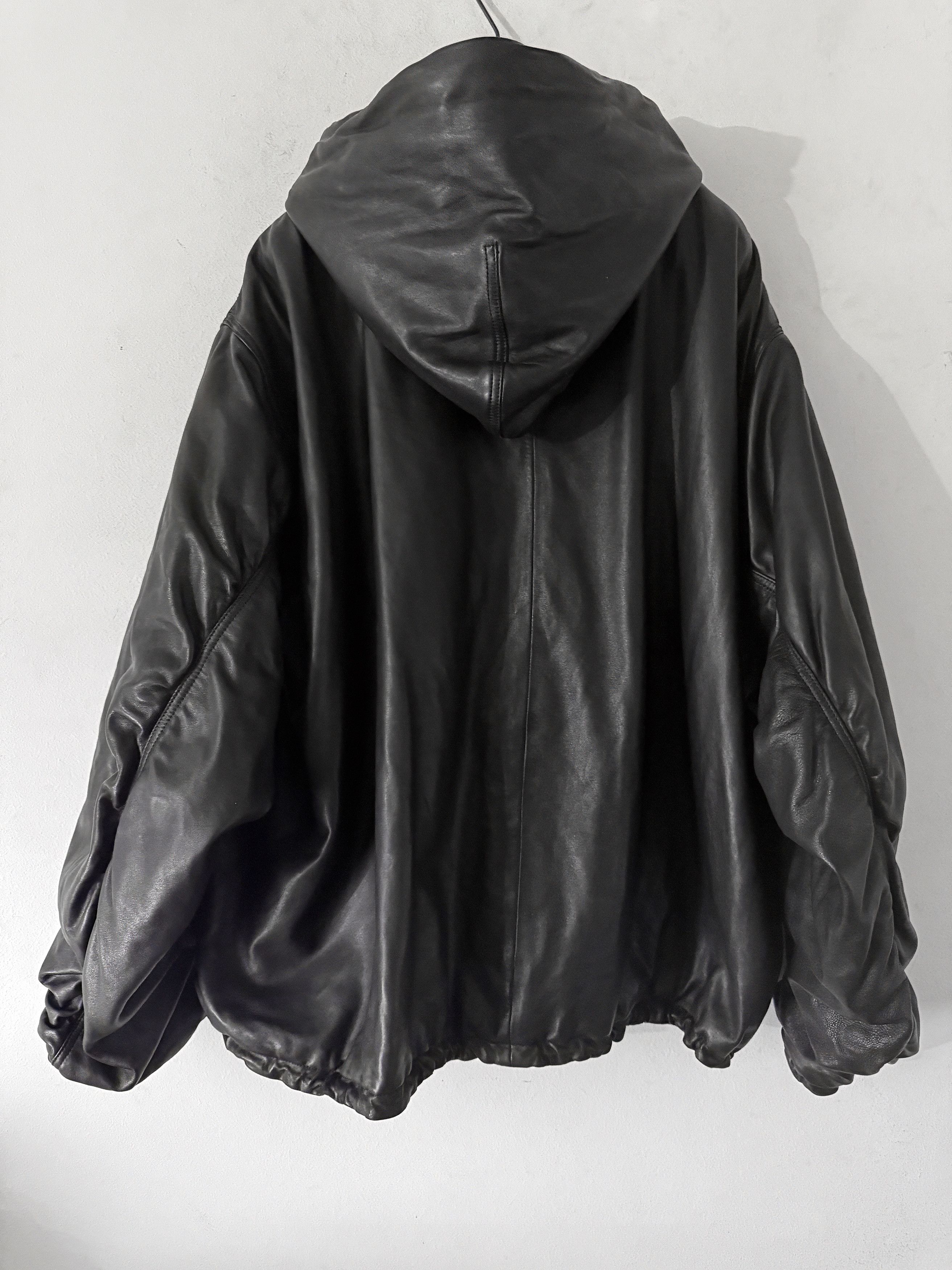 Balenciaga Oversized Full-Grain Leather Hoodie Size US M / EU 48-50 / 2 - 8 Thumbnail
