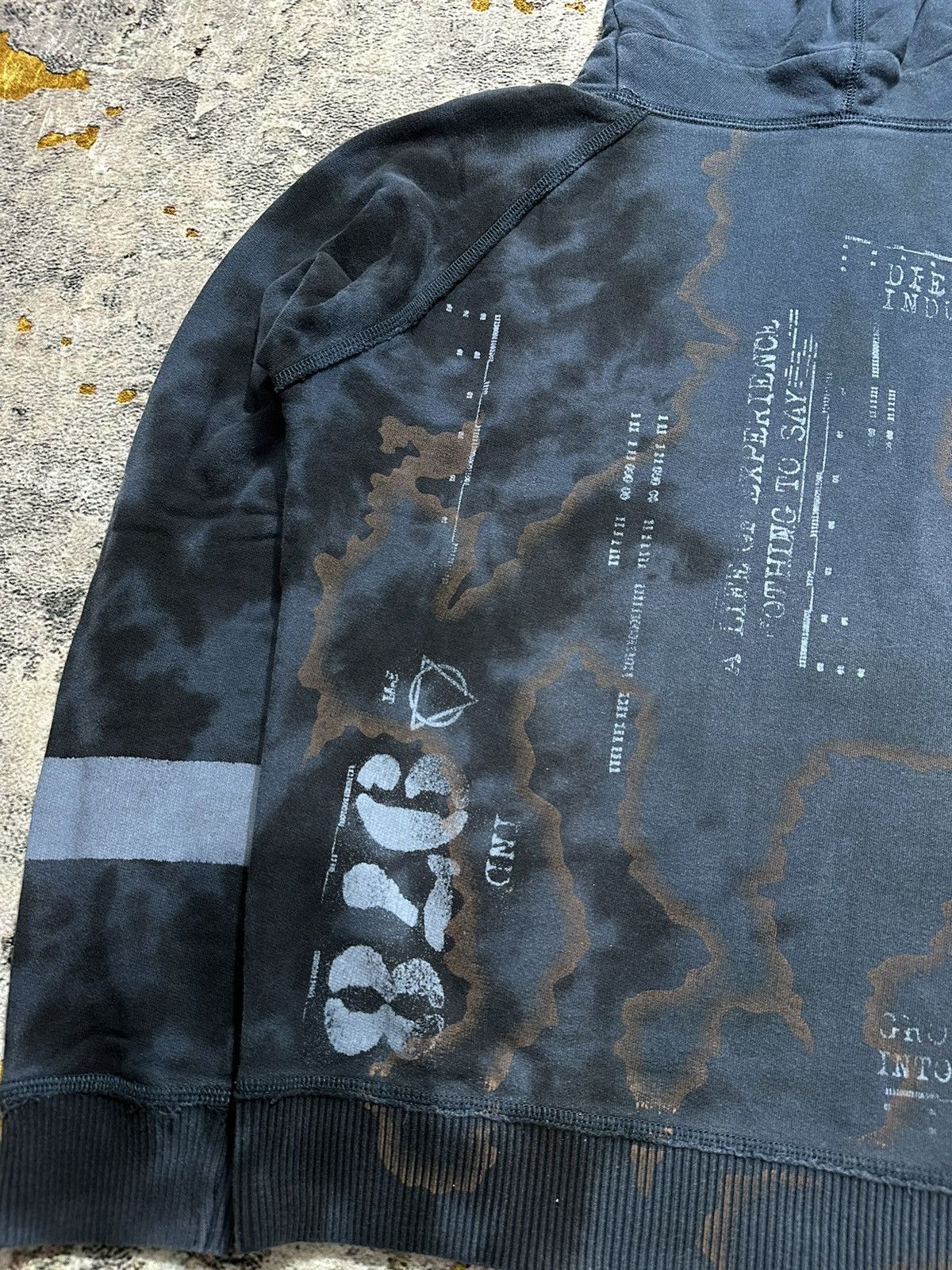 Diesel CRAZY FADED DIESEL 978 ABSTRACT POEM HOODIE Size US L / EU 52-54 / 3 - 10 Thumbnail
