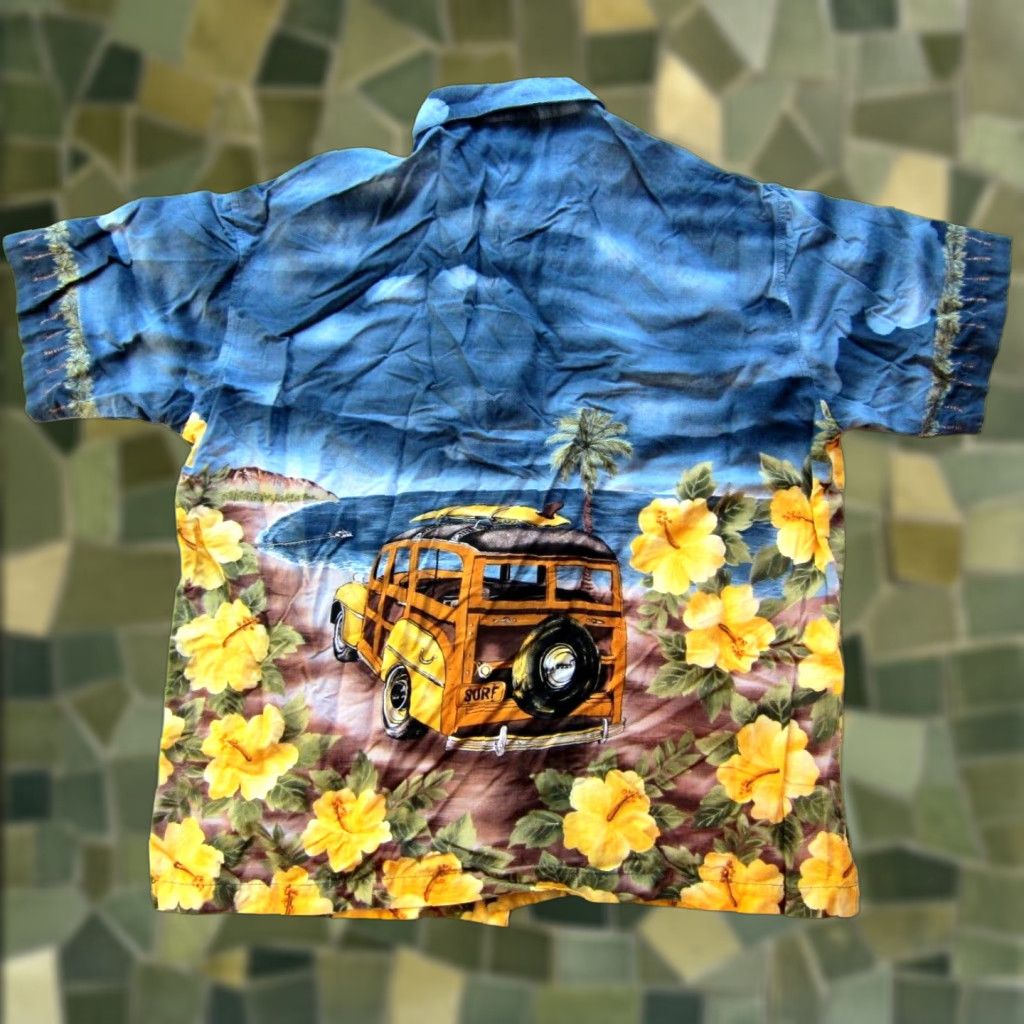 Vintage Vtg Koko Island Hawaiian Shirt L Mens Blue Floral Short Sleeve Button-Up Collared 55% cotton 45% rayon Size US L / EU 52-54 / 3 - 1 Thumbnail