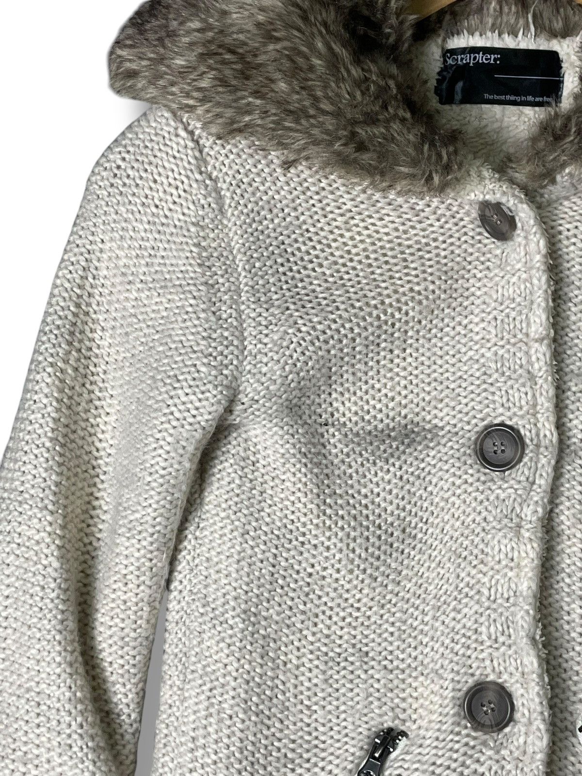 Designer × Japanese Brand × Vintage Scrapter Fur Collar Knitted Jacket Outerwear(42) Size US XS / EU 42 / 0 - 6 Thumbnail