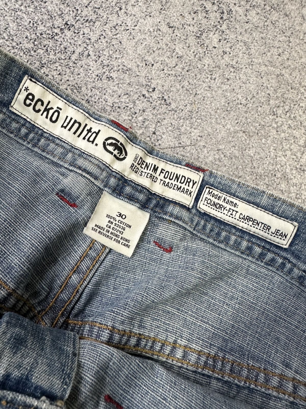 Ecko Unltd. × Vintage Vintage ECKo Unltd Rap Baggy Y2K Jeans Size US 30 / EU 46 - 10 Thumbnail