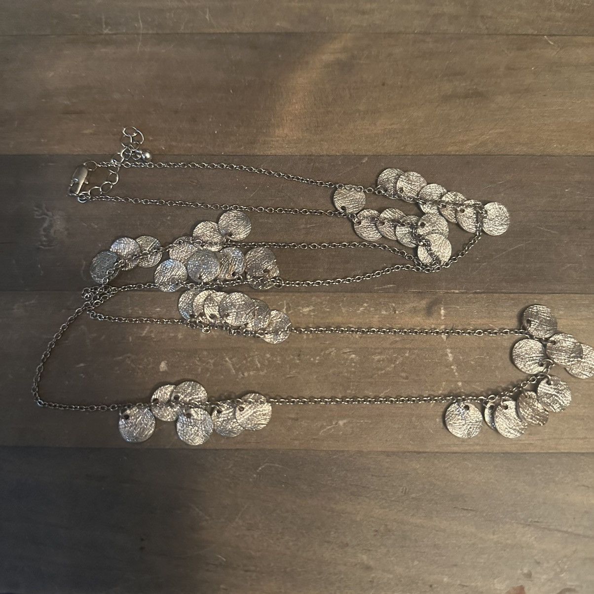 Other Long gold tone disc dangles necklace Size ONE SIZE - 2 Thumbnail