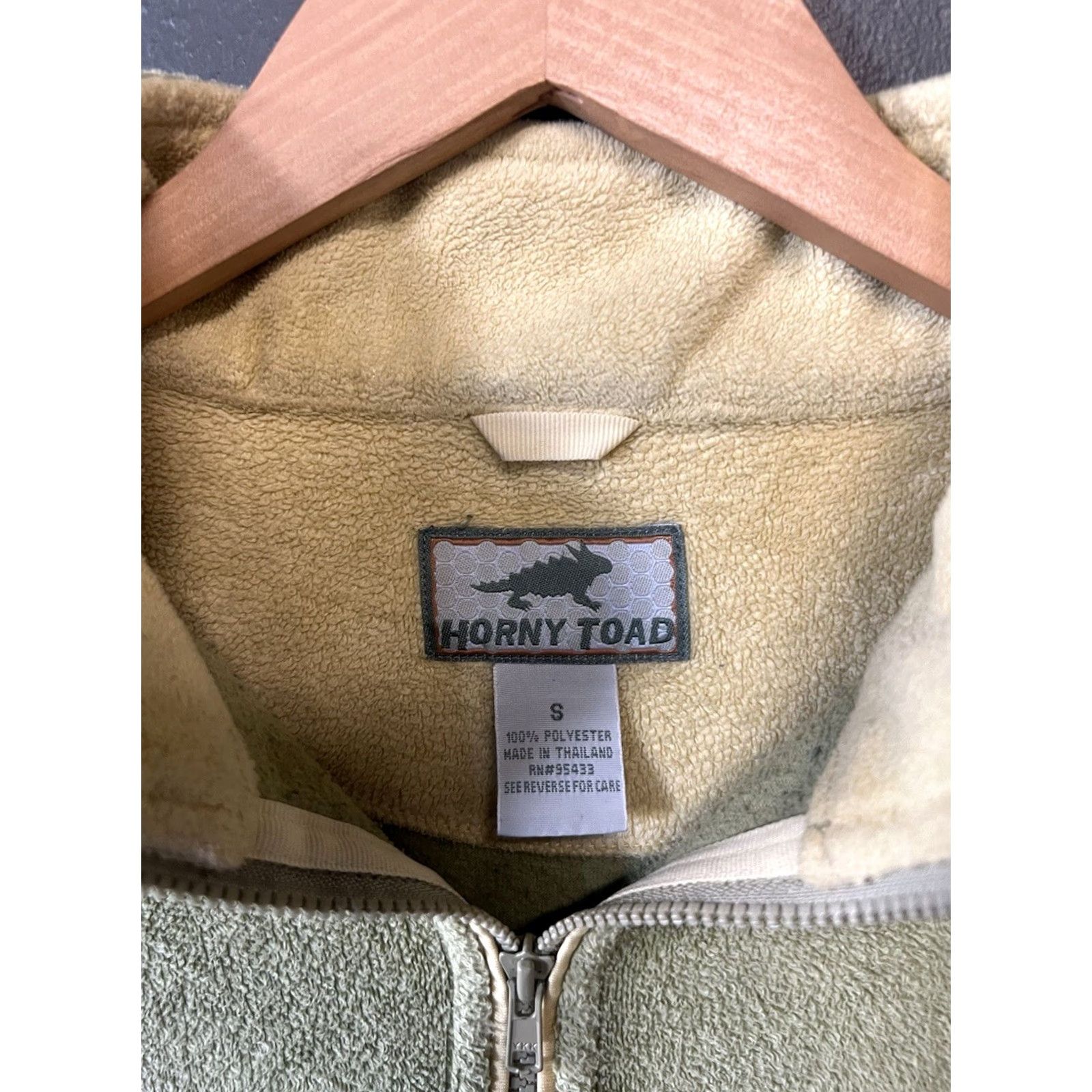 Vintage Horny Toad Womens Green Fleece 1/4 Zip Pullover Mock Neck Sweatshirt Size L XS? Size L / US 10 / IT 46 - 3 Thumbnail