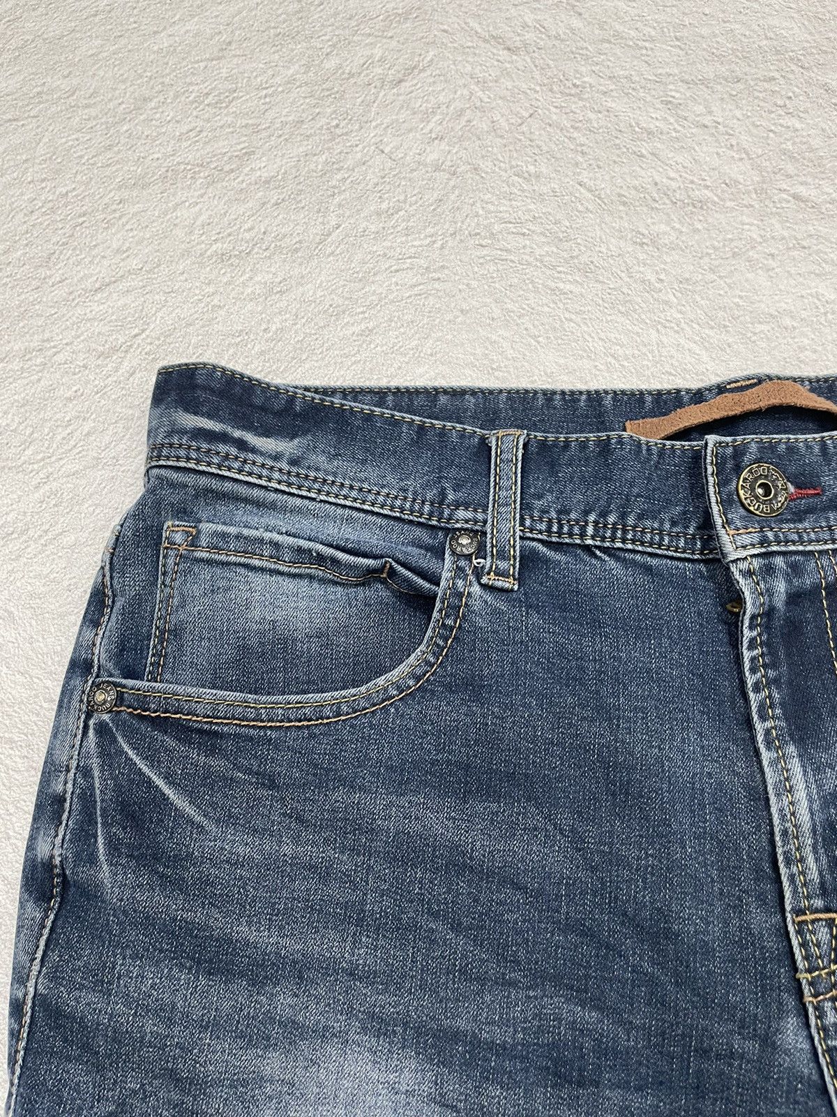 Japanese Brand 2000s Buckaro Washed Blue Denim Size US 34 / EU 50 - 4 Thumbnail