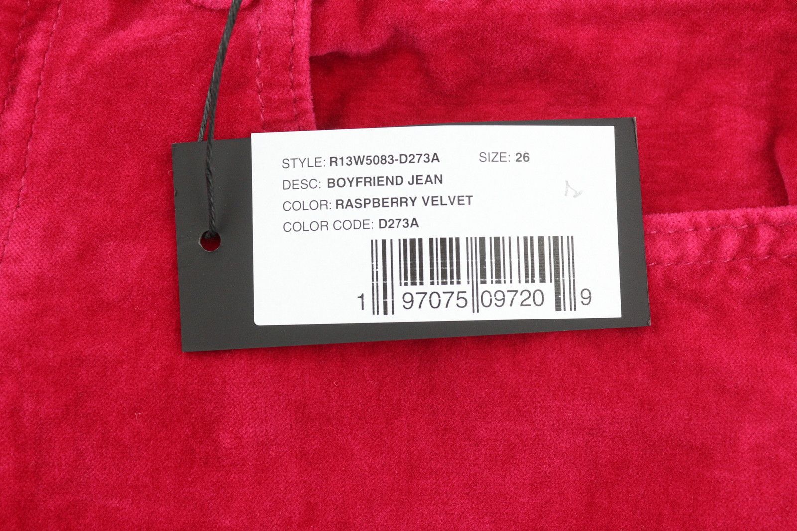 R13 BOYFRIEND 26 Raspberry Velvet Linen Cropped Trousers 85845 Size 26" / US 2 / IT 38 - 8 Thumbnail