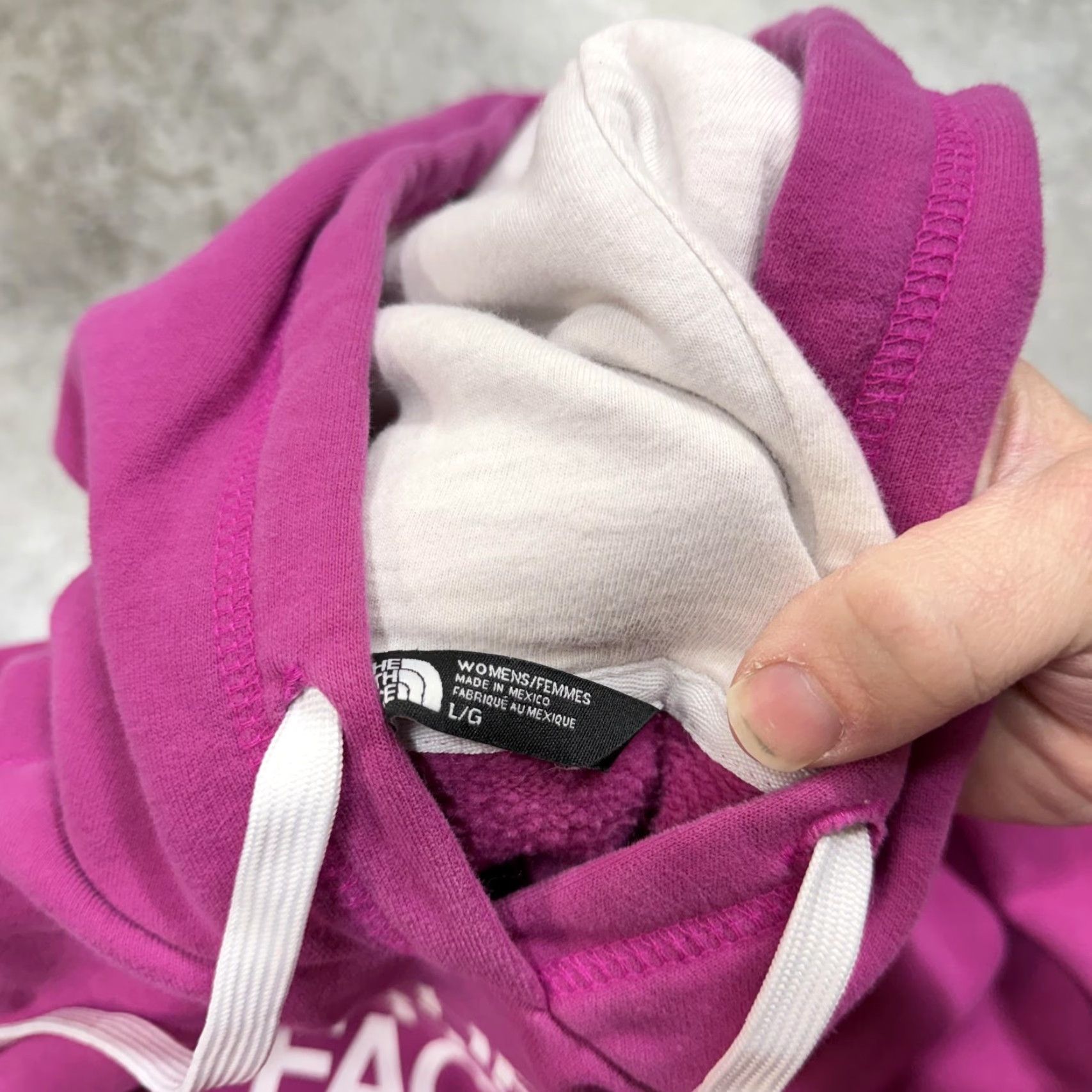 The North Face The North Face Hoodie Womens Large Pink Logo Pullover Fleece Sweatshirt Graphic Size L / US 10 / IT 46 - 5 Thumbnail