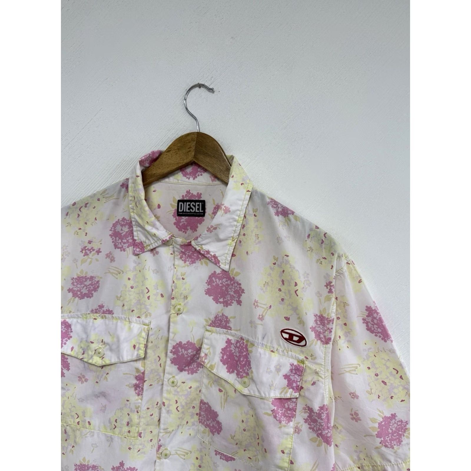 Diesel Diesel Shirt Men’s XL Short Sleeve Floral Hawaiian Button Up Summer Vibe Size US XL / EU 56 / 4 - 6 Thumbnail