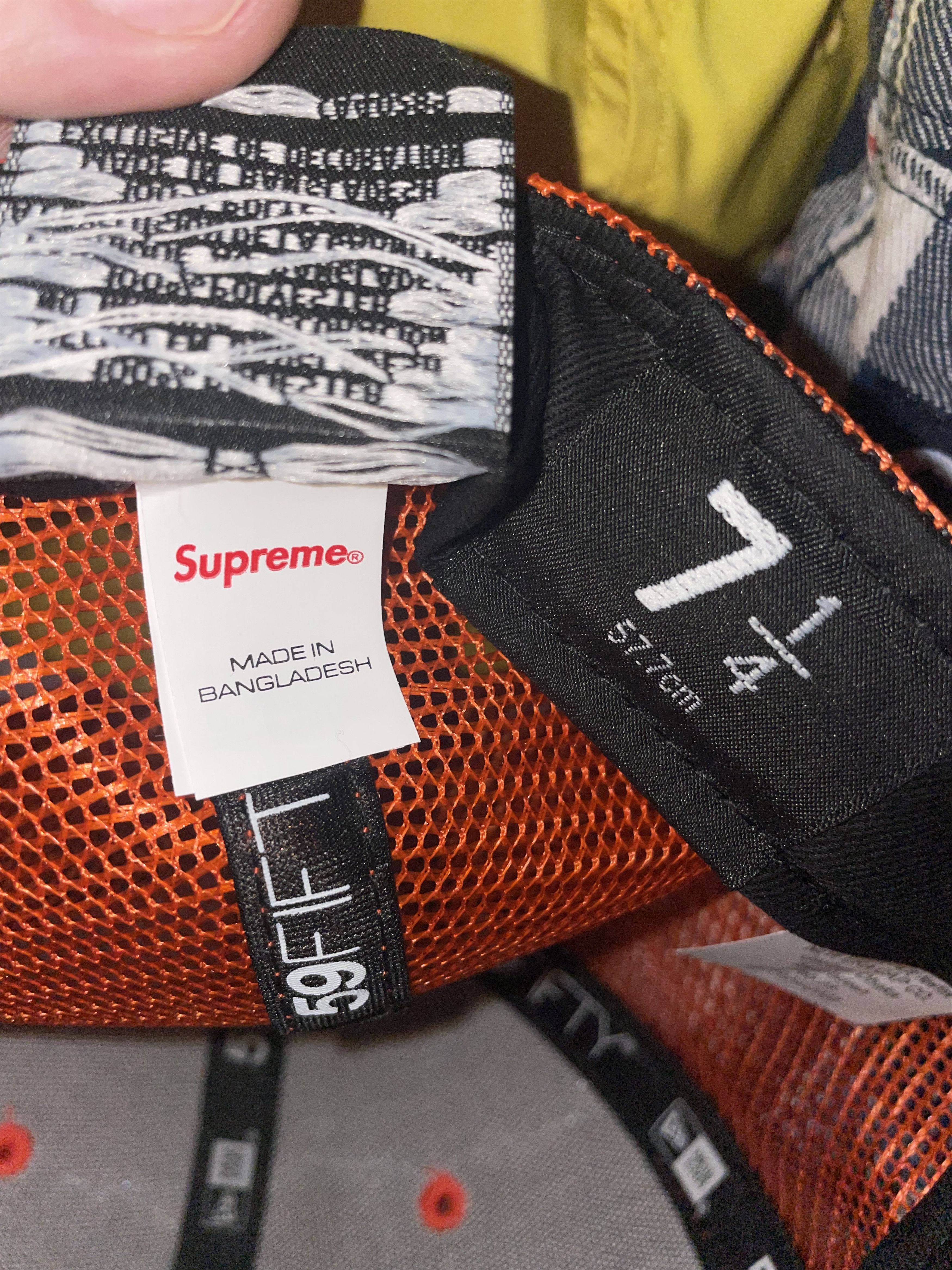 Supreme Supreme New Era Mesh Box Logo Orange Hat 7 1/4 Size ONE SIZE - 6 Thumbnail