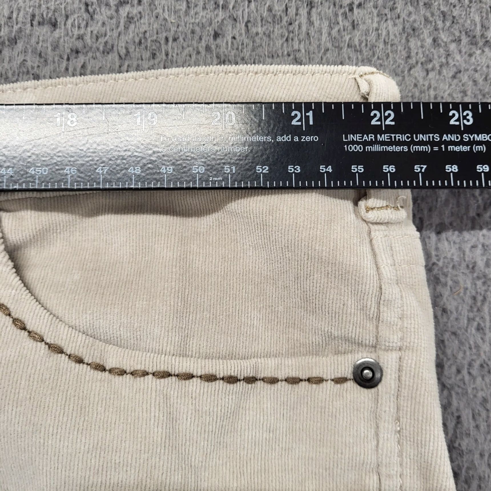 Denime CJ Banks Jeans Womens 22W Beige Denim Straight 5-Pocket Plus Size Size 40" / US 18 - 7 Thumbnail