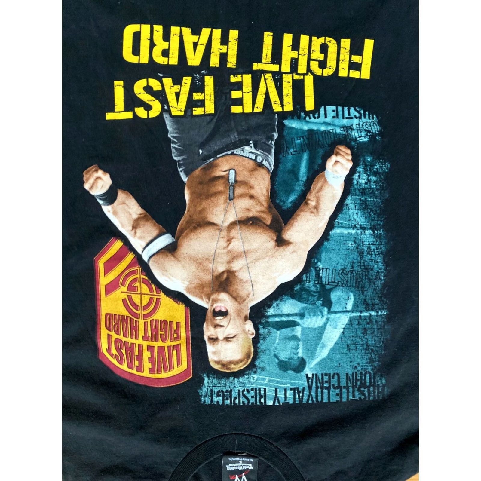 Olive WWE Vintage Mens L T Shirt John Cena 2002 RARE VTG Live Fast Fight Hard Black Crew Neck Short Sleeve Cartoon Logo Movie Promo 90s Mens Size US L / EU 52-54 / 3 - 3 Thumbnail