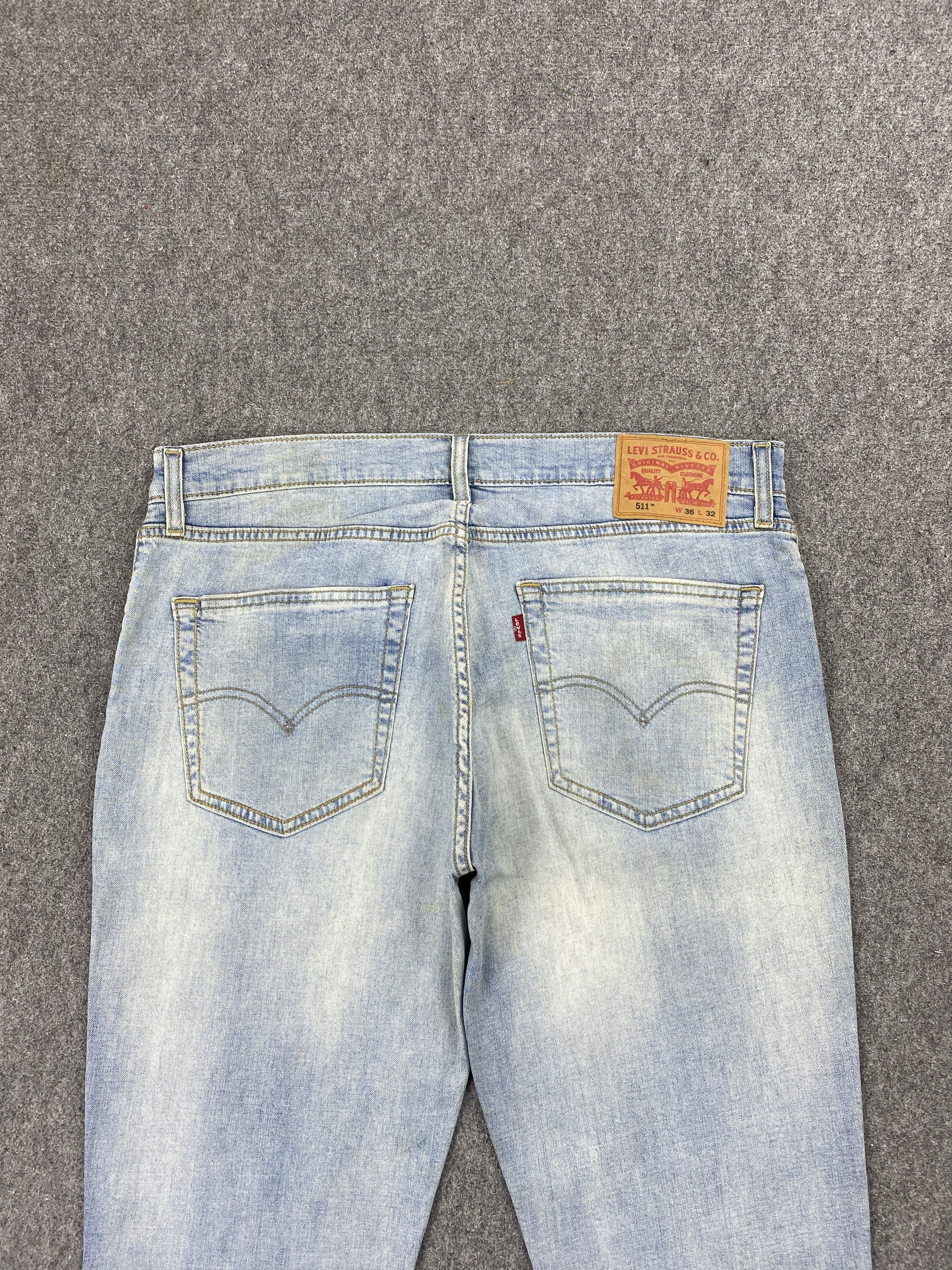 Levi's × Vintage Light Washed Vintage Levis 511 Slim Fit Jeans Size US 36 / EU 52 - 4 Thumbnail