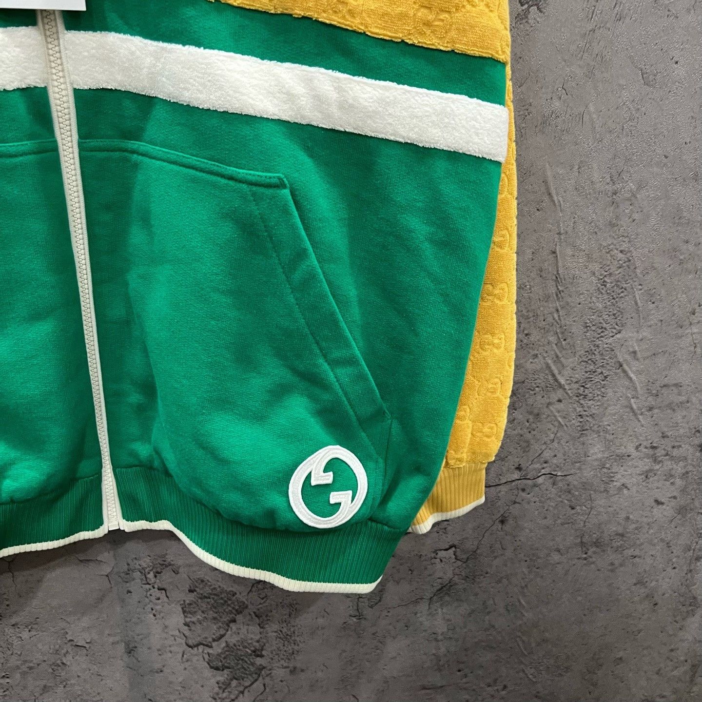 Gucci Gucci Yellow Green Paneled Jacket Size US L / EU 52-54 / 3 - 6 Thumbnail
