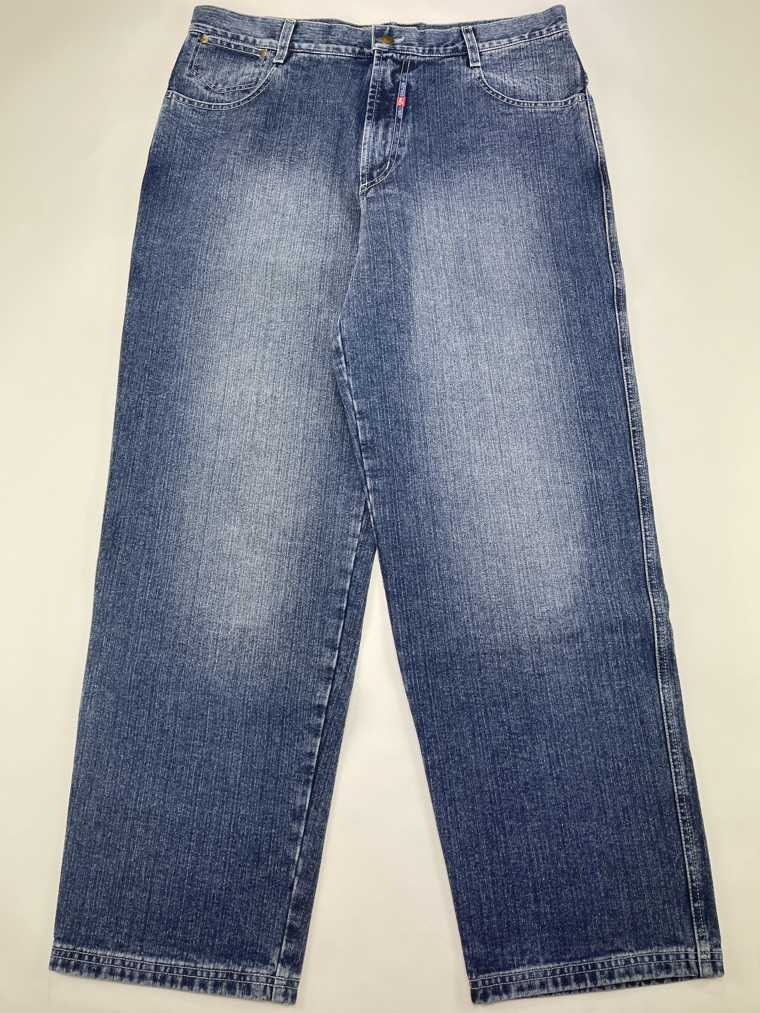 Vintage SWG jeans, blue Street War Gear vintage baggy hip hop 90s 36 Size US 36 / EU 52 - 2 Thumbnail