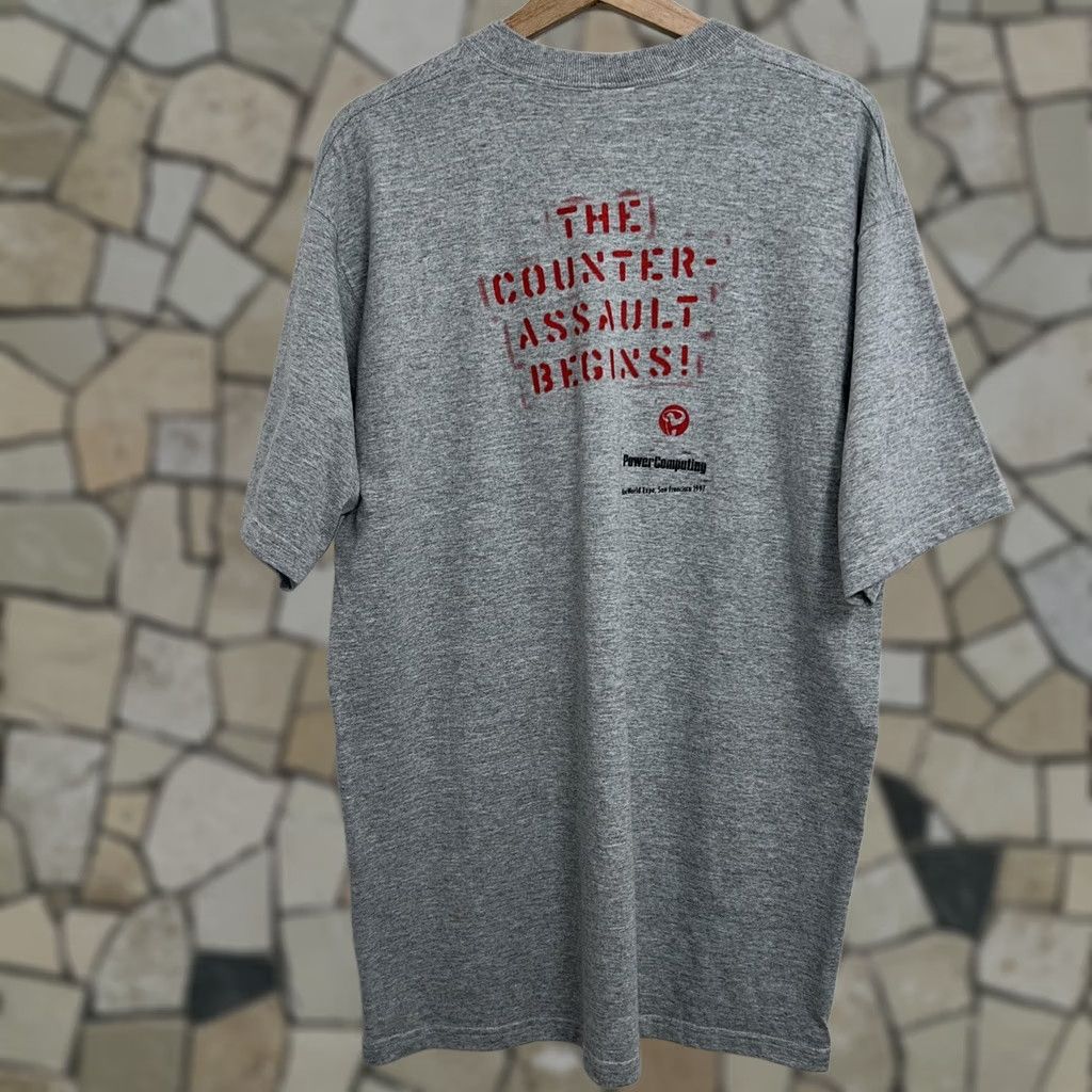 Vintage Vintage Power Computing Fight The Power Tee T-Shirt 1997 Gray Large USA Made Sz Size US L / EU 52-54 / 3 - 1 Thumbnail