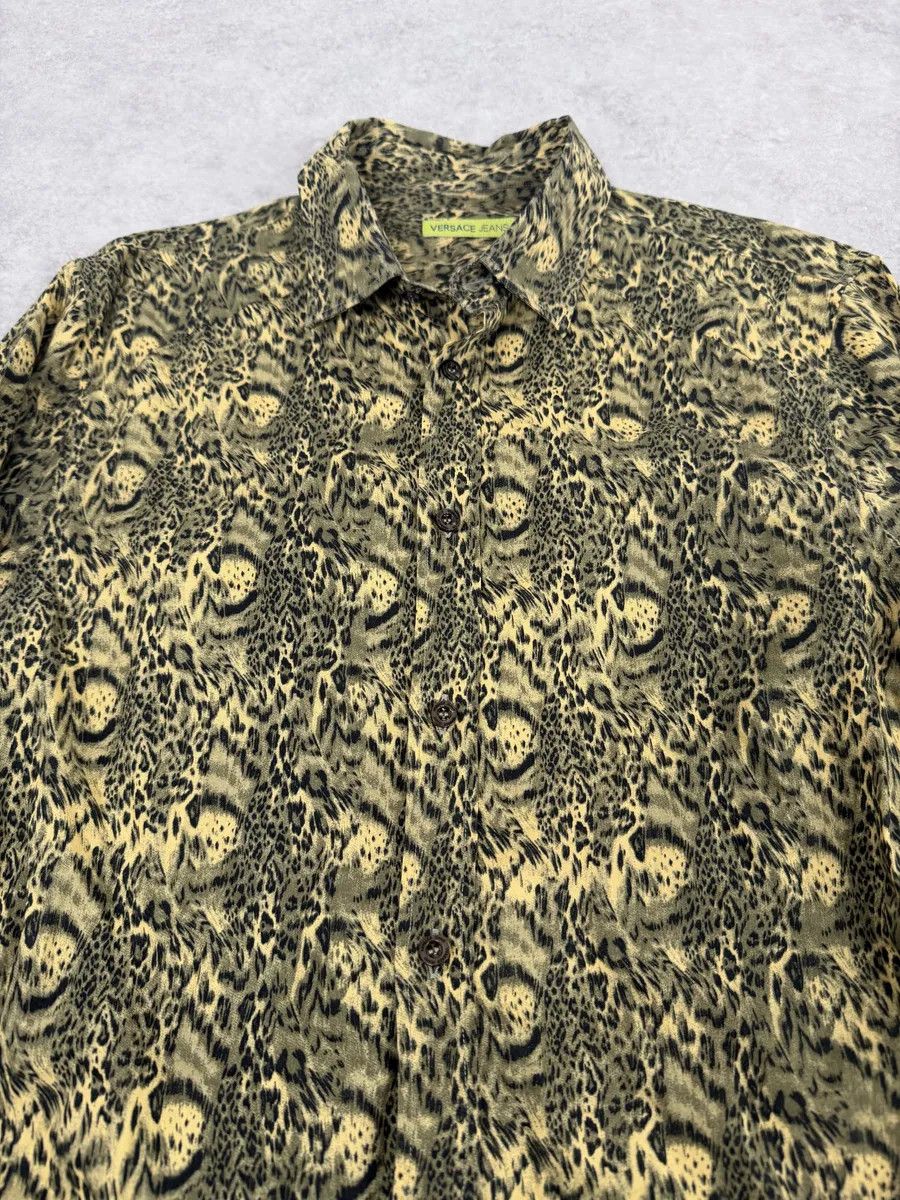 Versace Versace Leopard Print Mafia Shirt Size US S / EU 44-46 / 1 - 9 Thumbnail