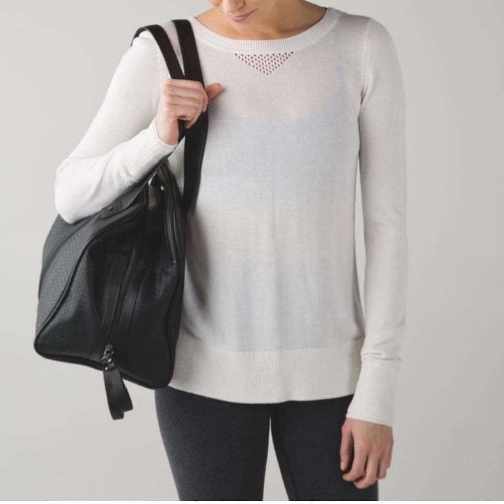 Lululemon Lululemon Sunset Savasana Pullover II Heathered White size 4 Size S / US 4 / IT 40 - 2 Thumbnail