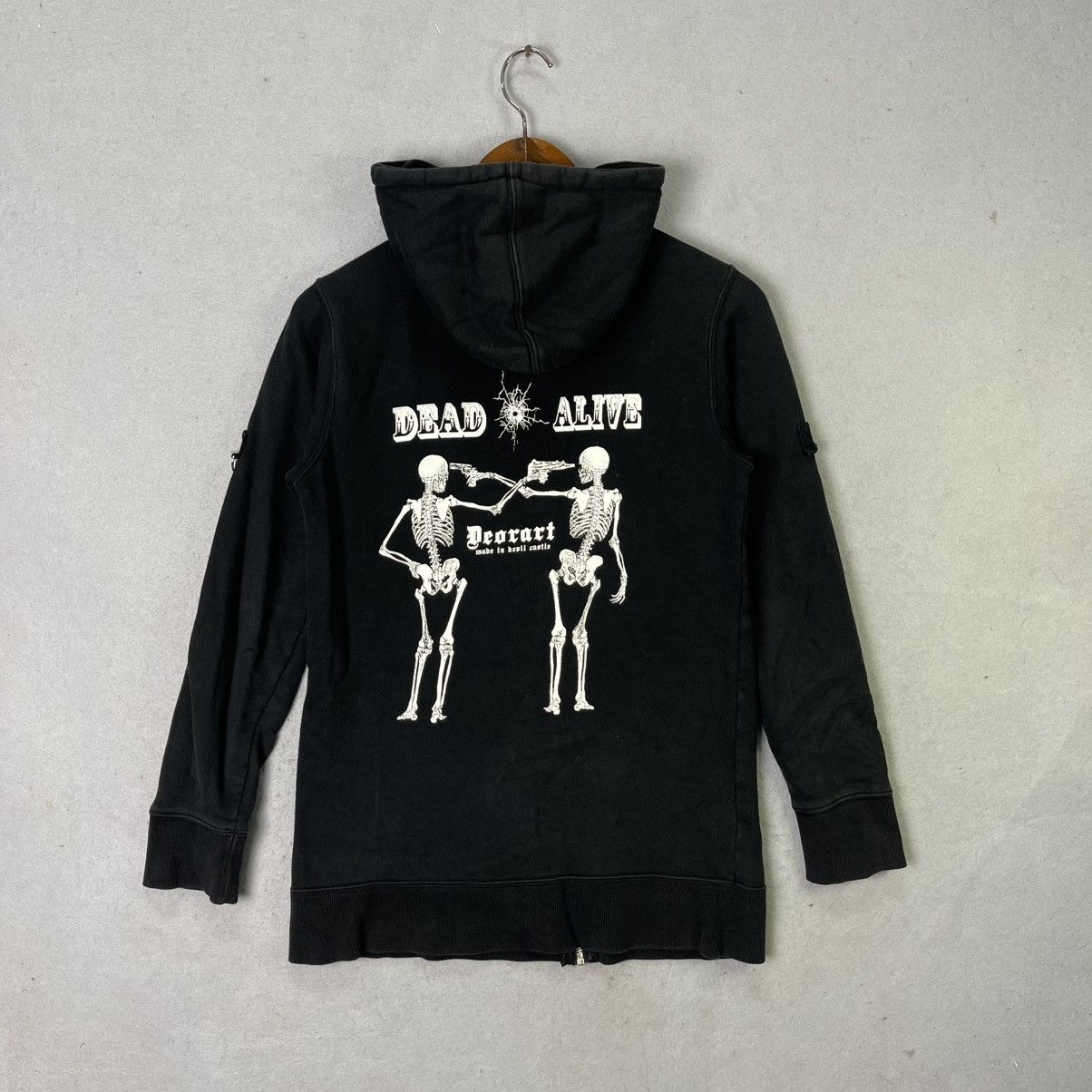 Seditionaries Deorart “Dead Alive” Skeleton Graphic Zip Hoodie Size US S / EU 44-46 / 1 - 1 Thumbnail