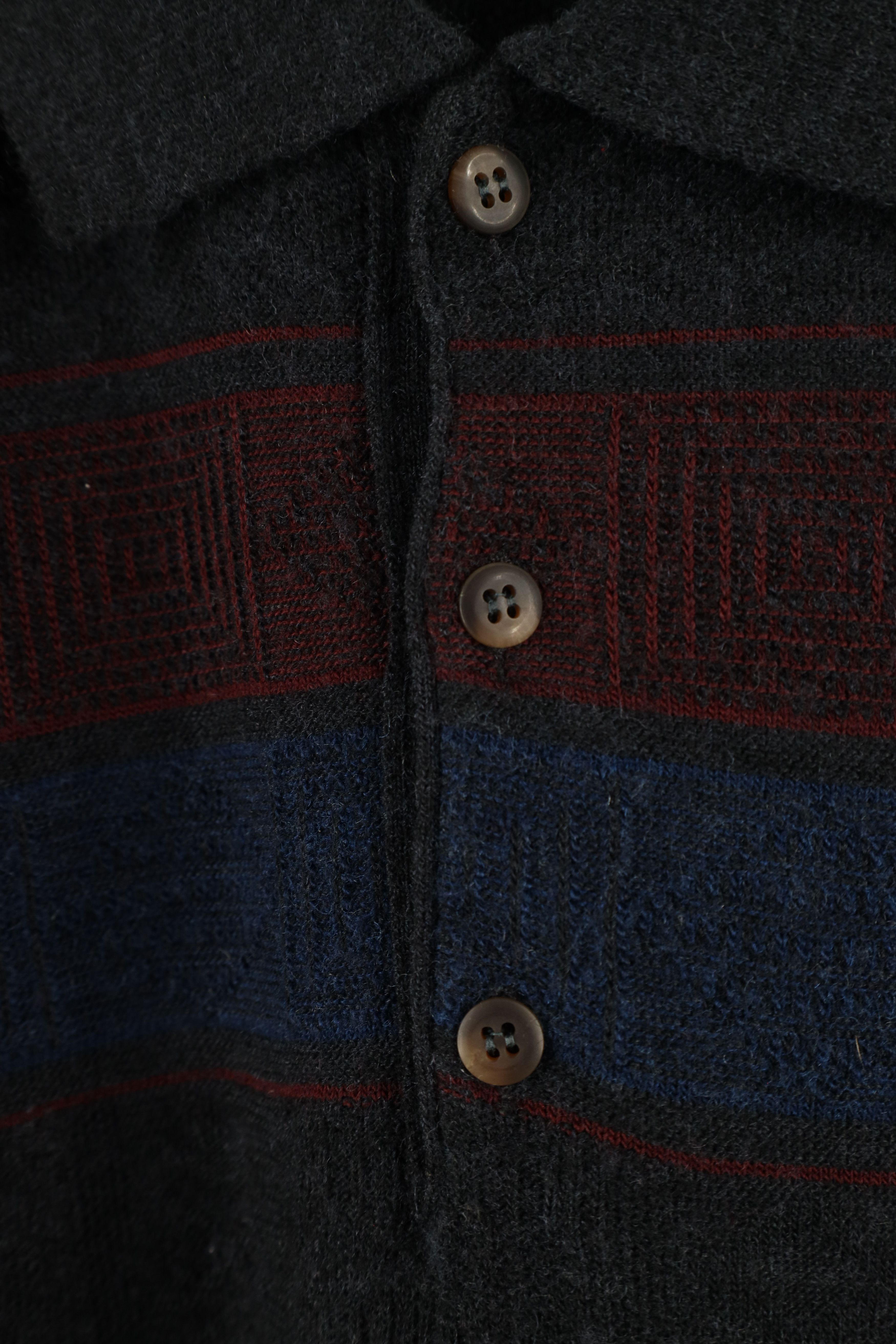 Vintage Vintage 90s Streetwear Wool Blend Knit Collared Sweater Size ONE SIZE - 4 Thumbnail