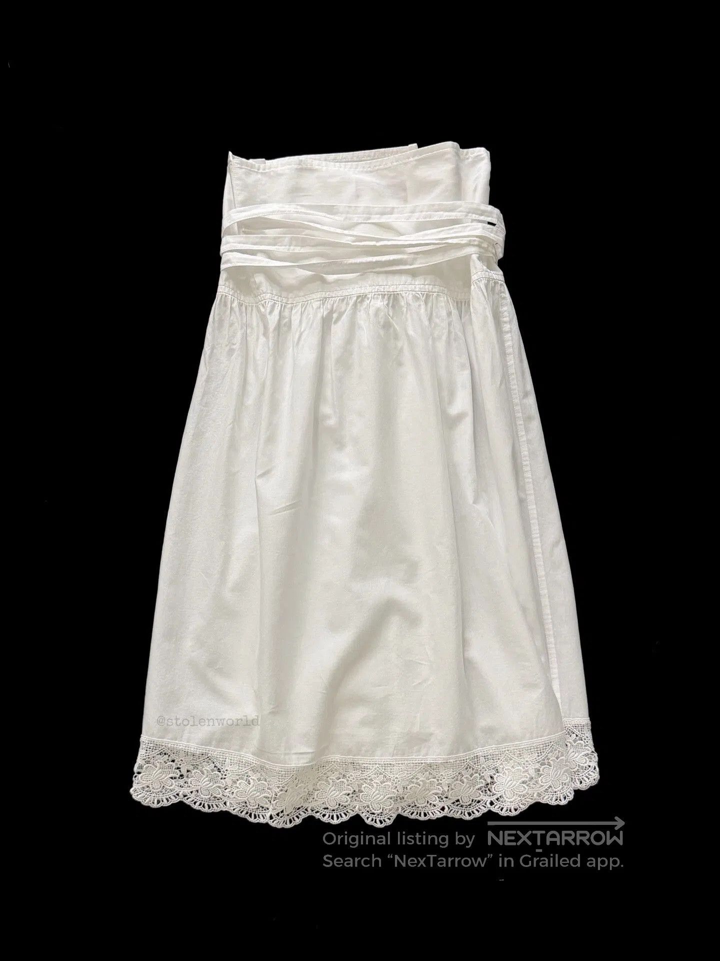 Comme des Garcons Comme des Garçons White Lace Wrap Skirt. Size 27" / US 4 / IT 40 - 4 Thumbnail