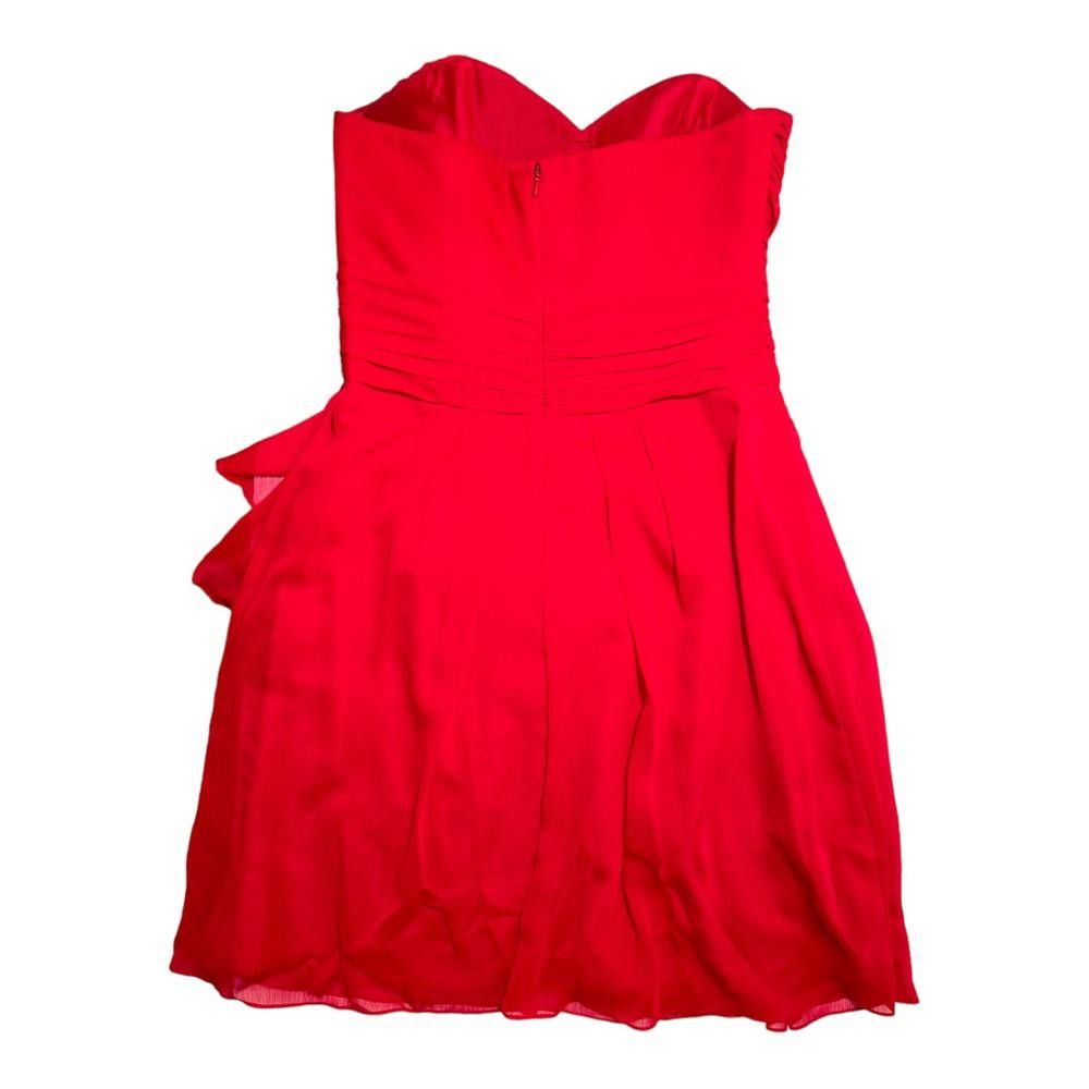 Designer David’s Bridal l Crinkle Chiffon Sweetheart Dress Size 6 Size M / US 6-8 / IT 42-44 - 3 Thumbnail