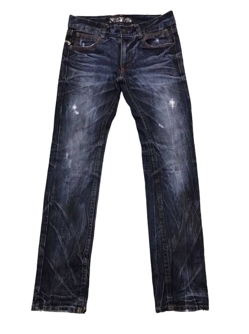 Japanese Brand 🔥🔥BEST OFFER🔥🔥RED PEPPER DENIM Skull Embroidery Jeans Size US 33 - 2 Thumbnail