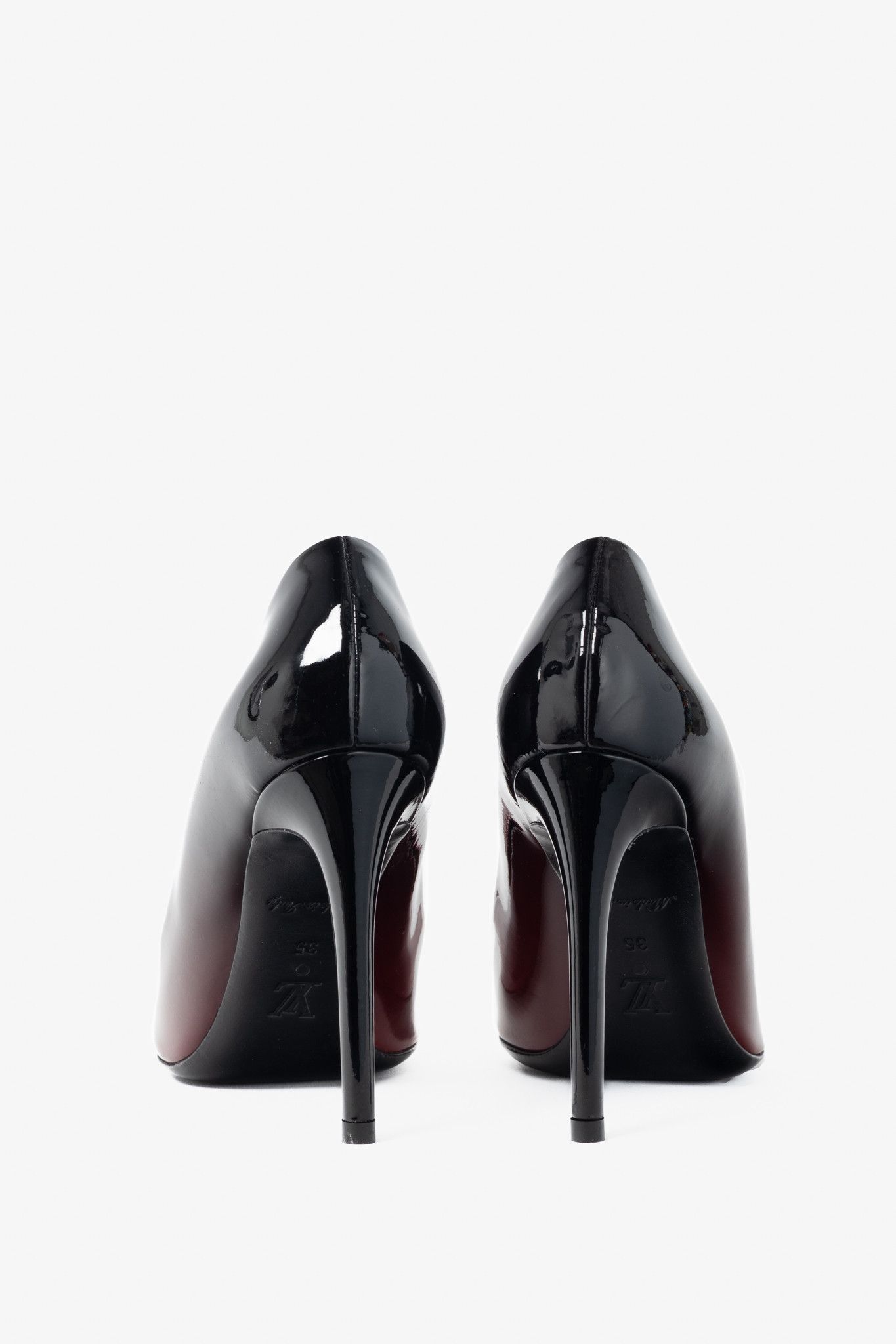 Louis Vuitton Louis Vuitton Gossip Ombre Patent Leather Cube Heels Size US 4.5 / IT 34.5 - 3 Thumbnail