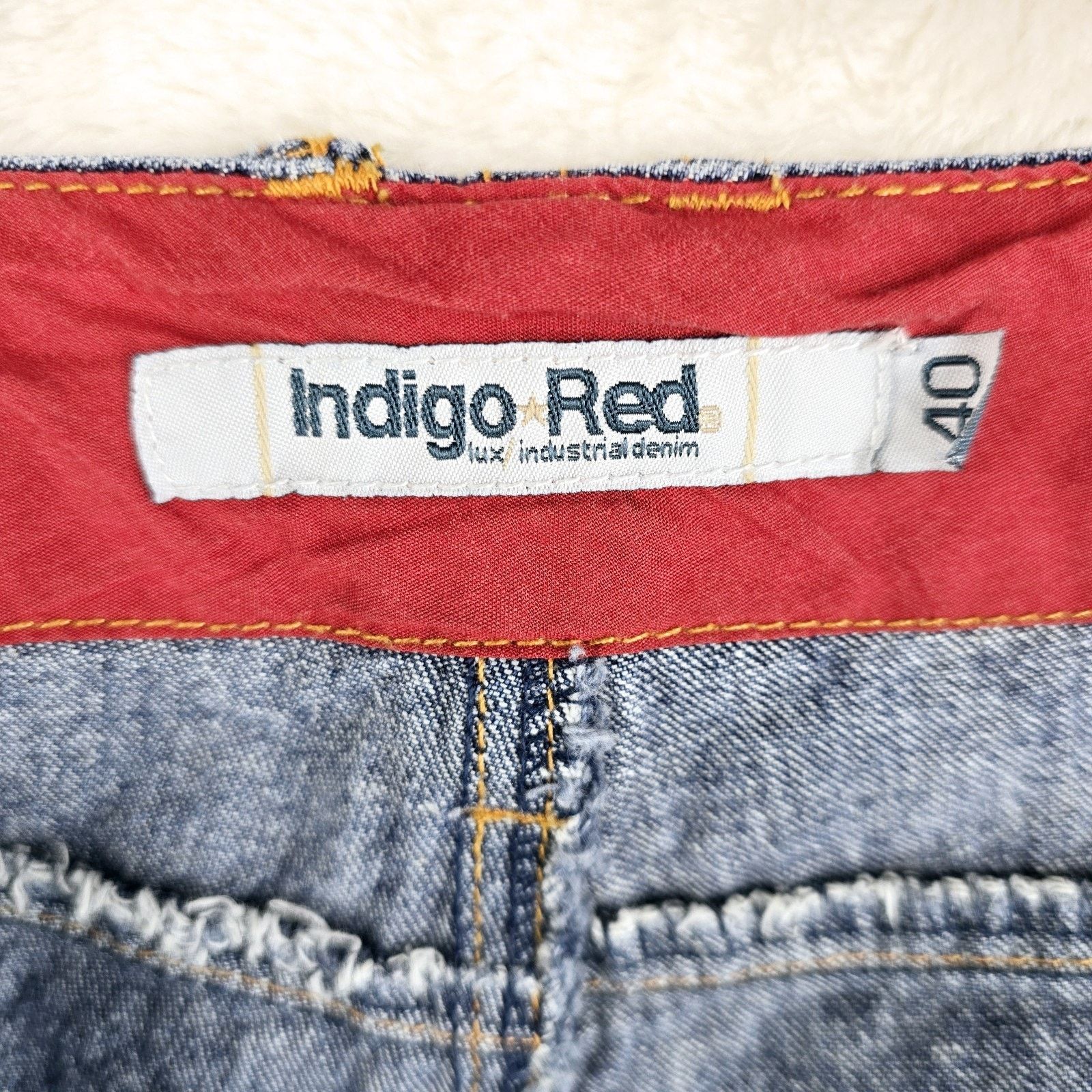 Other Vintage Y2K Indigo Red Jean Shorts 40 Baggy Skater Jorts Size US 40 / EU 56 - 8 Thumbnail