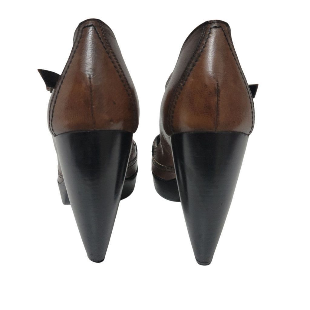 Fendi FENDI Authentic Women Open Toe Block Heel Shoes Brown EU 38 Size US 7 / IT 37 - 12 Thumbnail