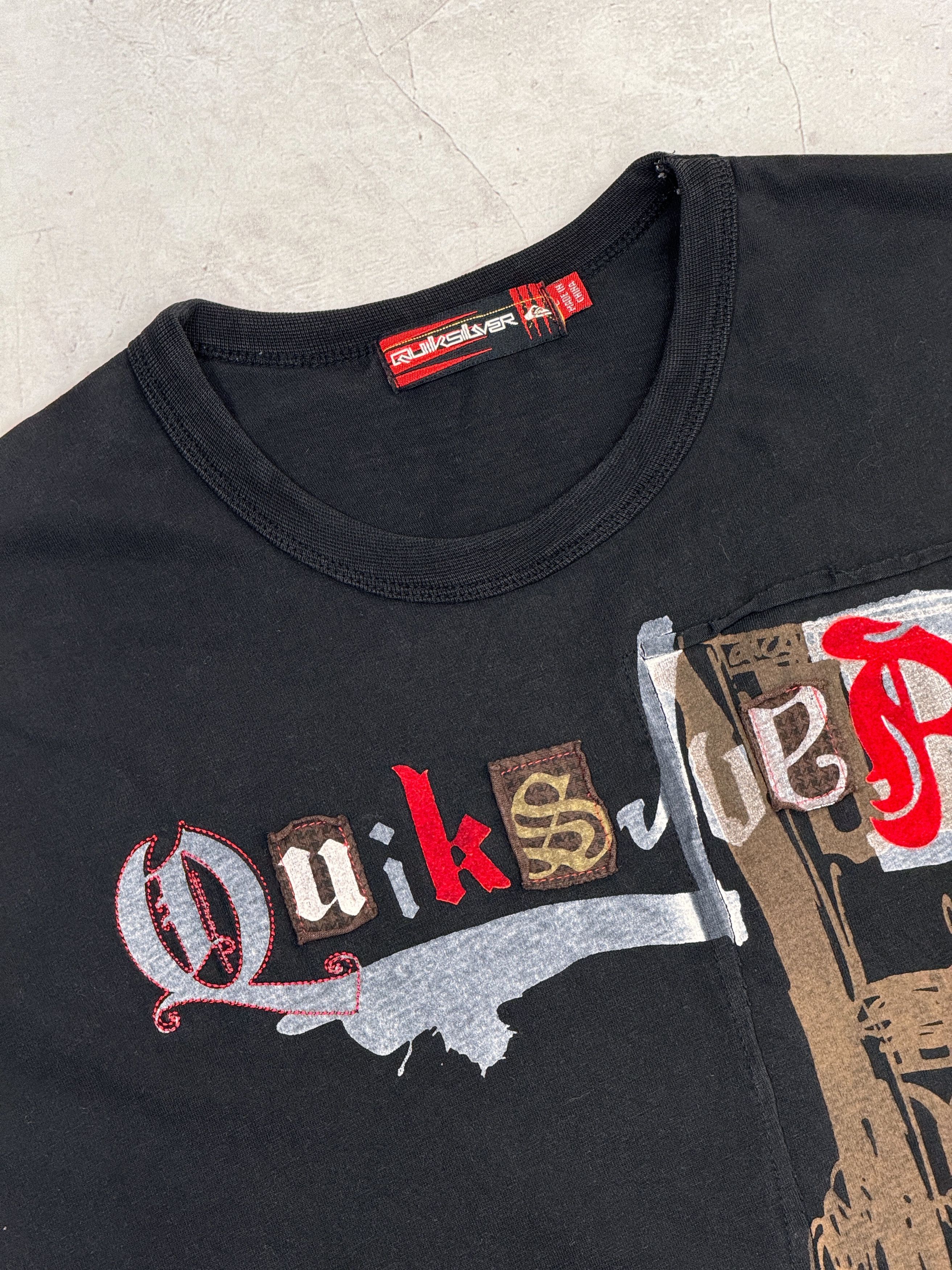 Quiksilver × Vintage Y2K Quiksilver T-Shirt Abstract Logo Faded Style Size US M / EU 48-50 / 2 - 6 Thumbnail