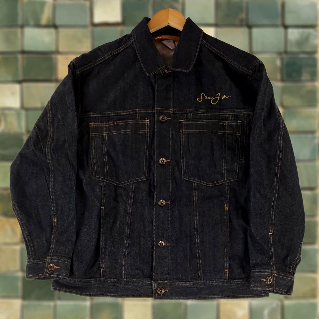 Sean John Sean Jean Denim Jacket Dark Wash Button Up Mens XL Blue Jeans Jacket Size US 36 / EU 52 - 1 Thumbnail